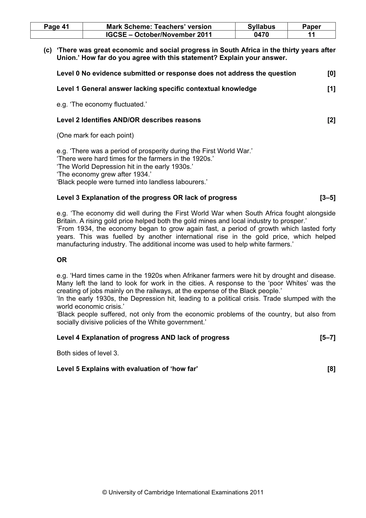 Mark scheme, page 41 of 59