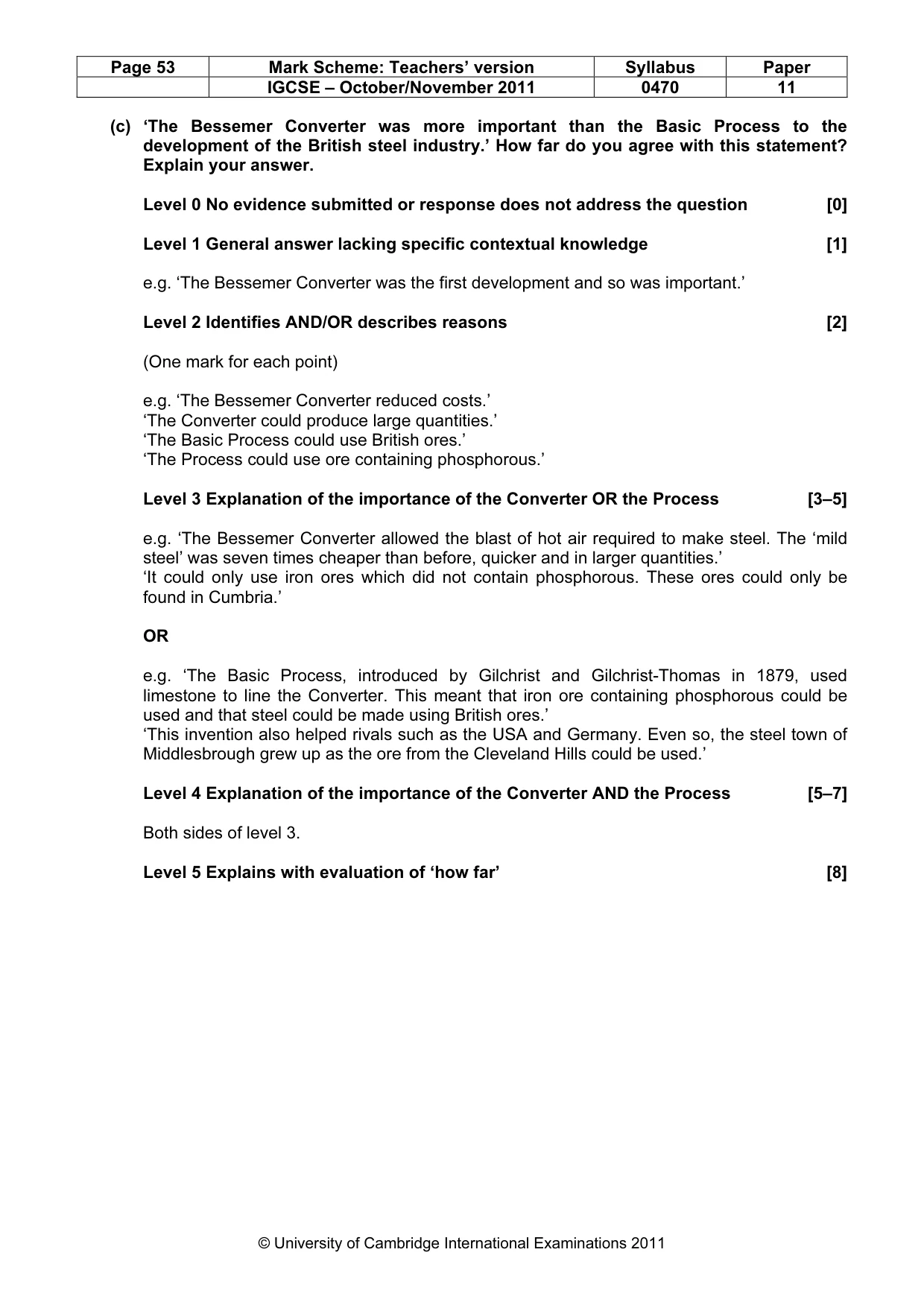 Mark scheme, page 53 of 59