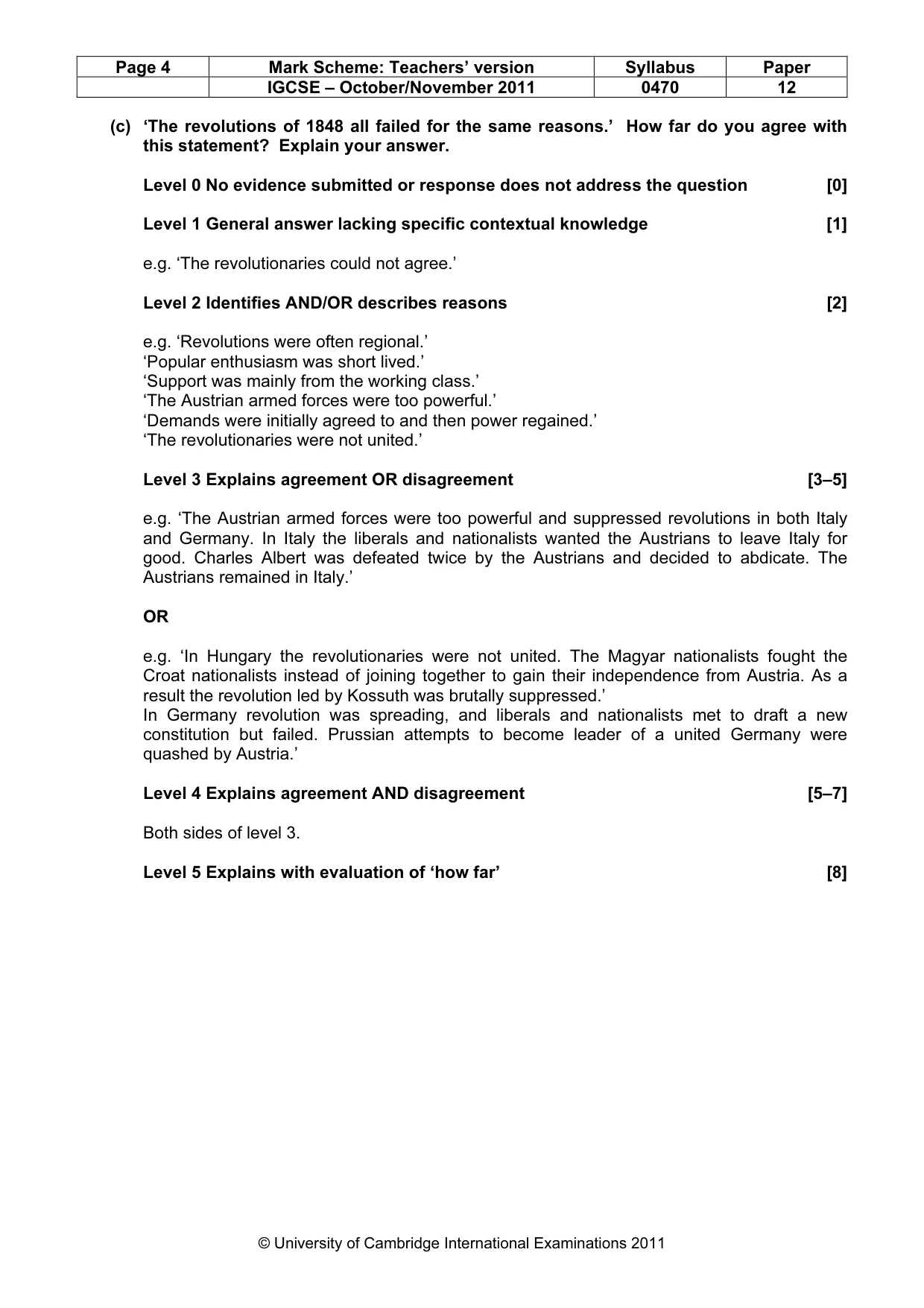 Mark scheme, page 4 of 52