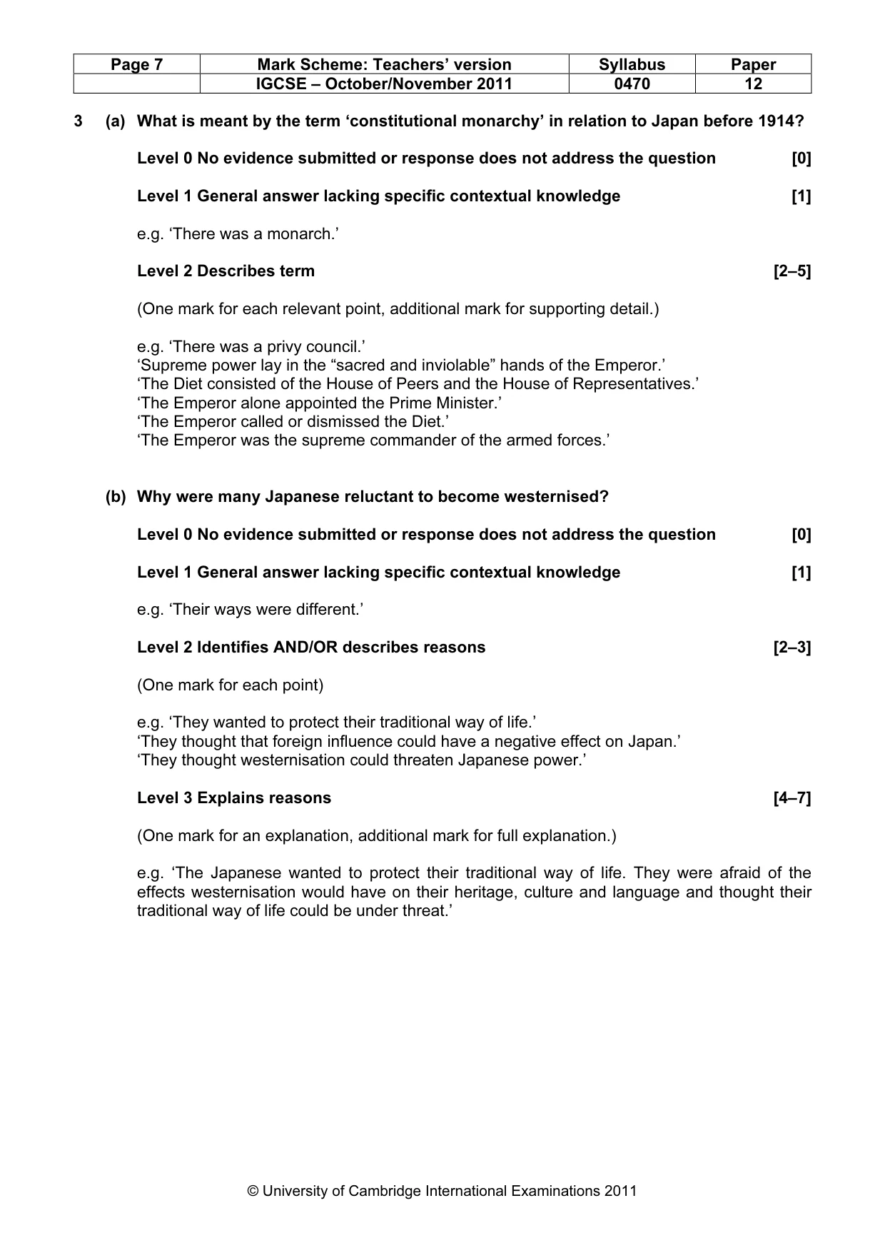 Mark scheme, page 7 of 52