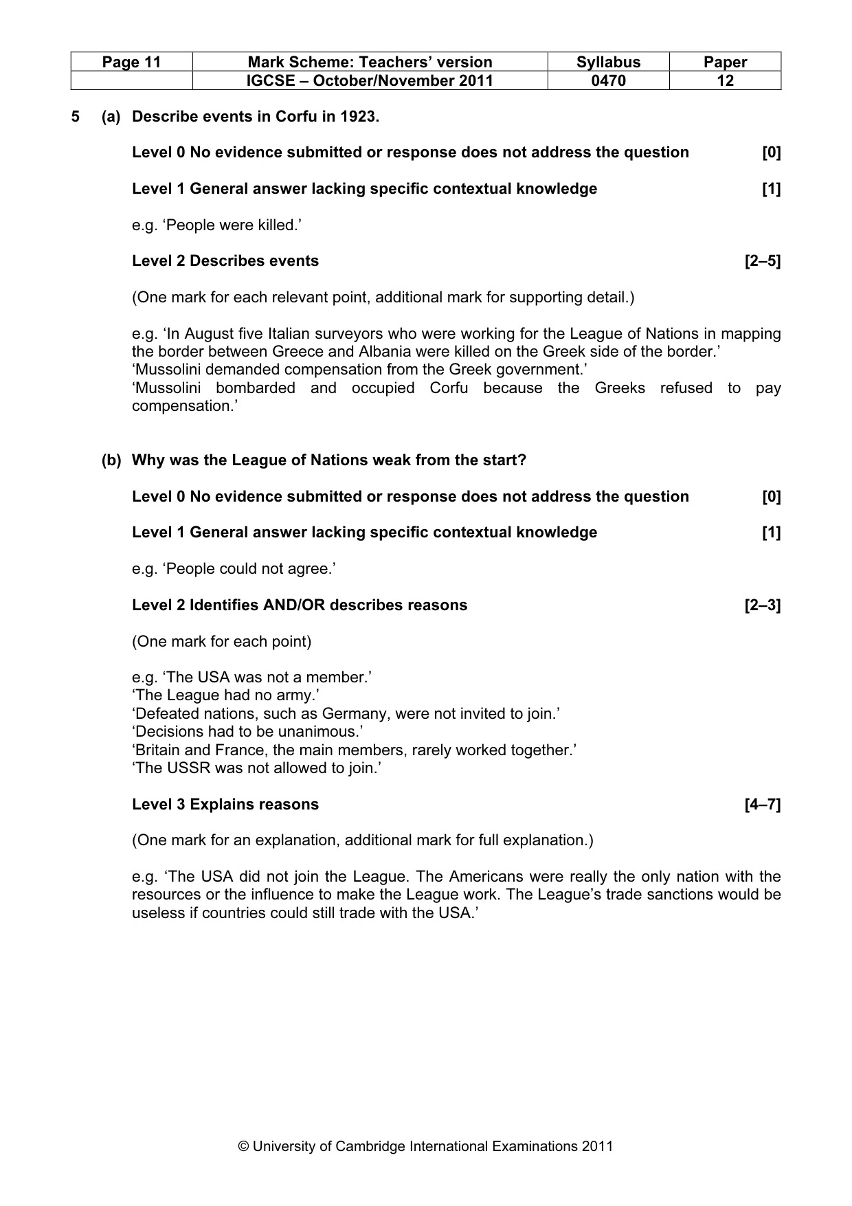 Mark scheme, page 11 of 52