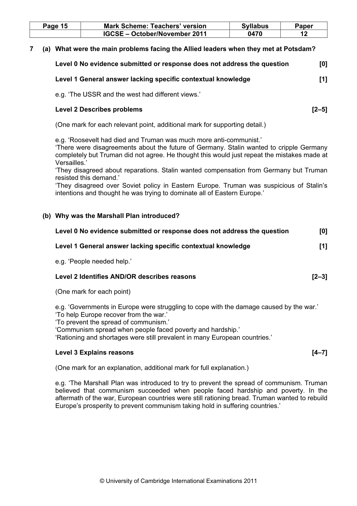 Mark scheme, page 15 of 52
