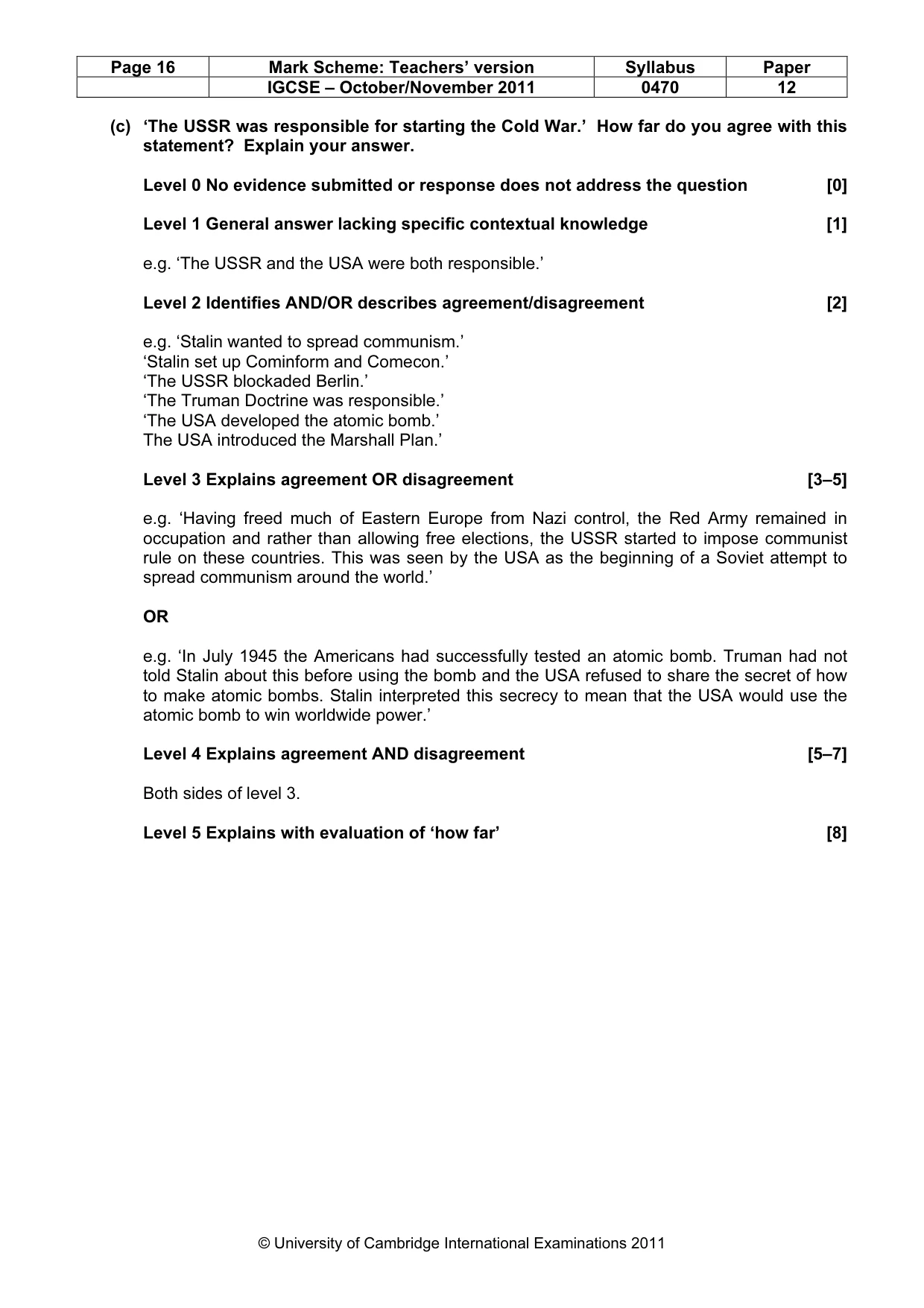 Mark scheme, page 16 of 52
