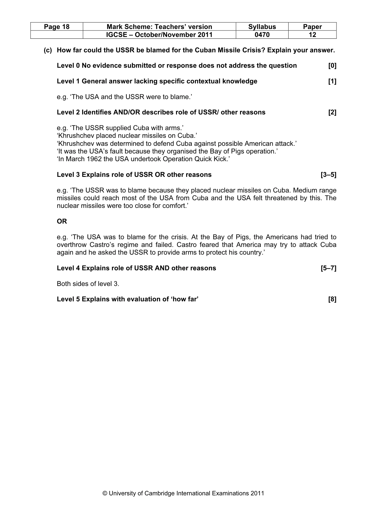 Mark scheme, page 18 of 52