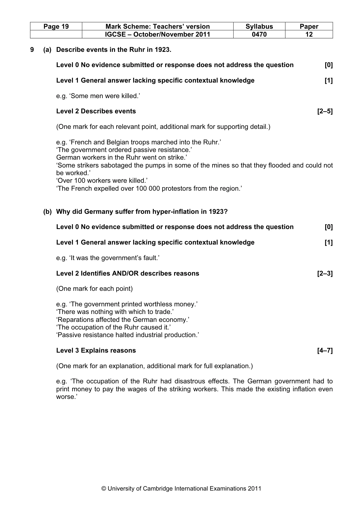Mark scheme, page 19 of 52