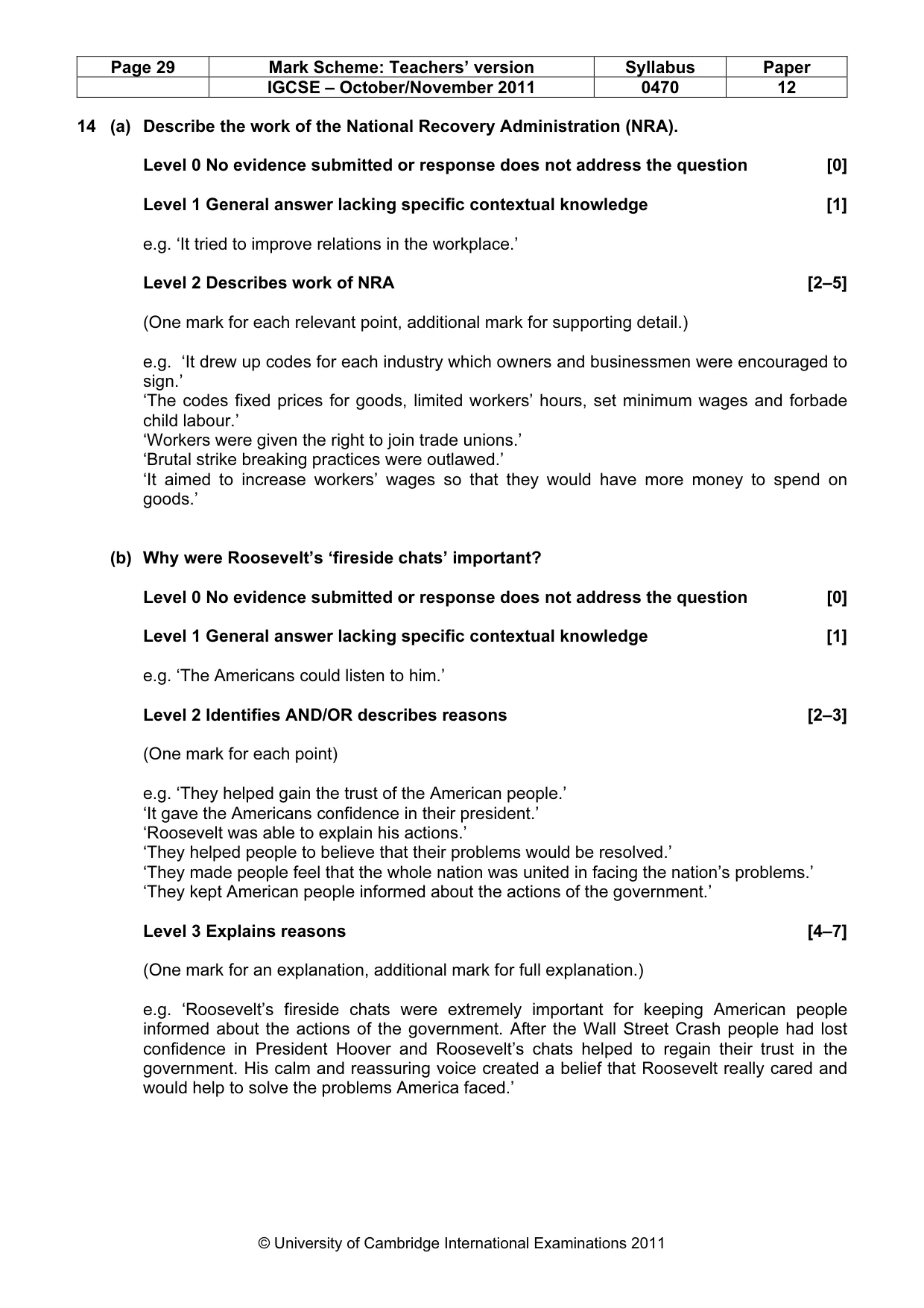 Mark scheme, page 29 of 52