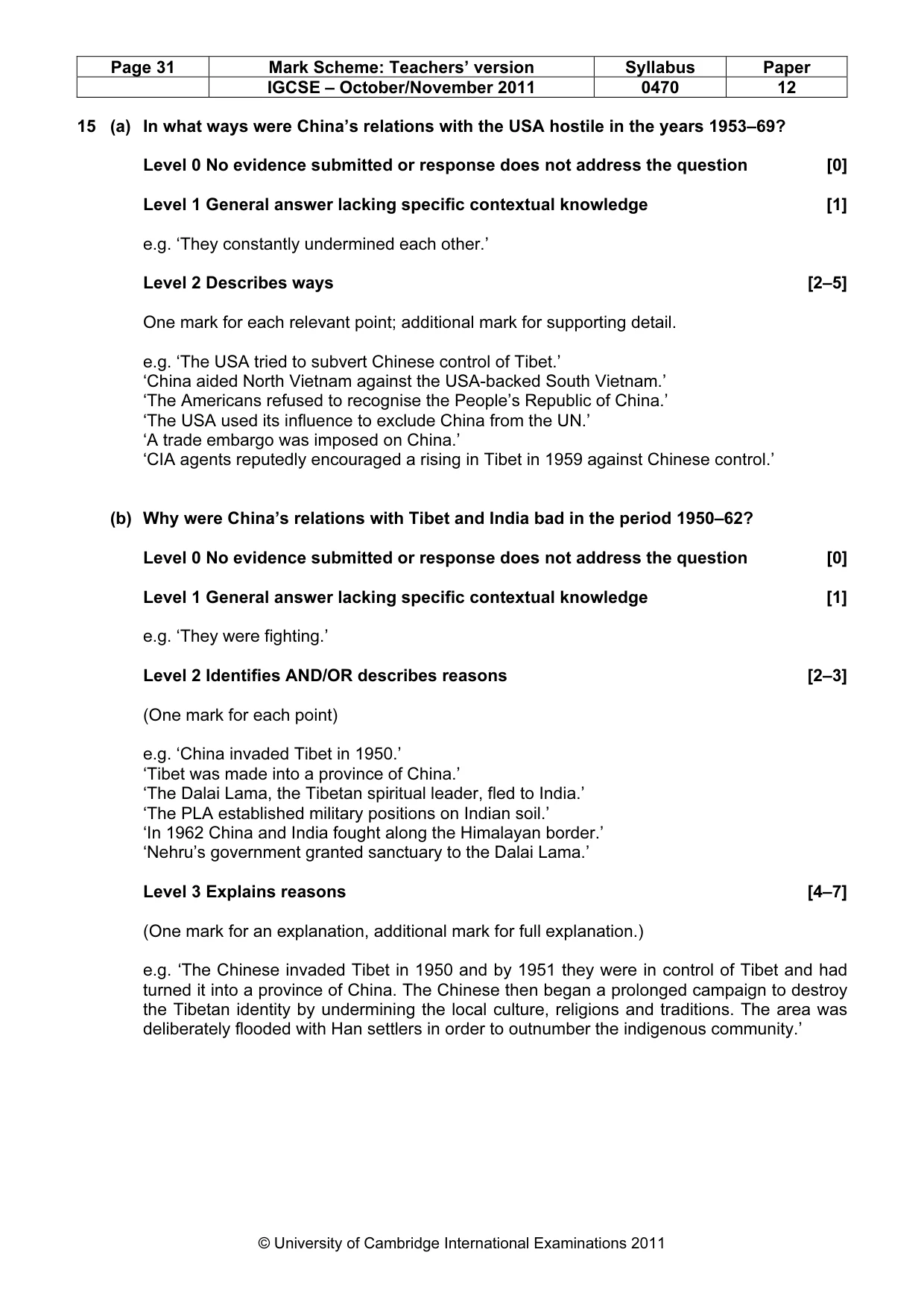 Mark scheme, page 31 of 52