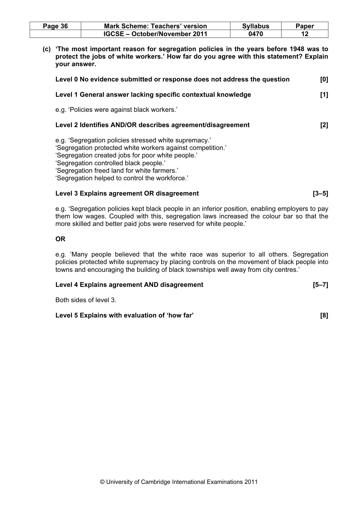 Mark scheme, page 36 of 52