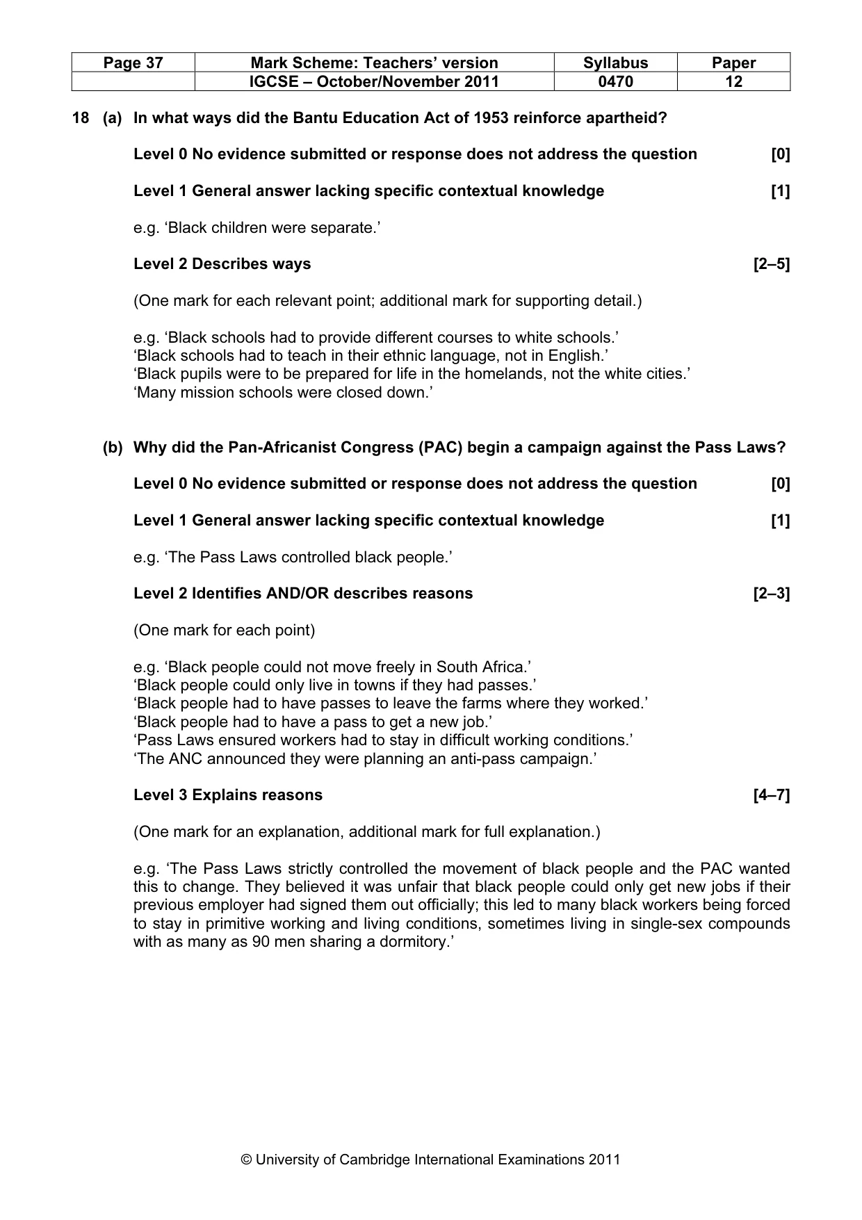 Mark scheme, page 37 of 52