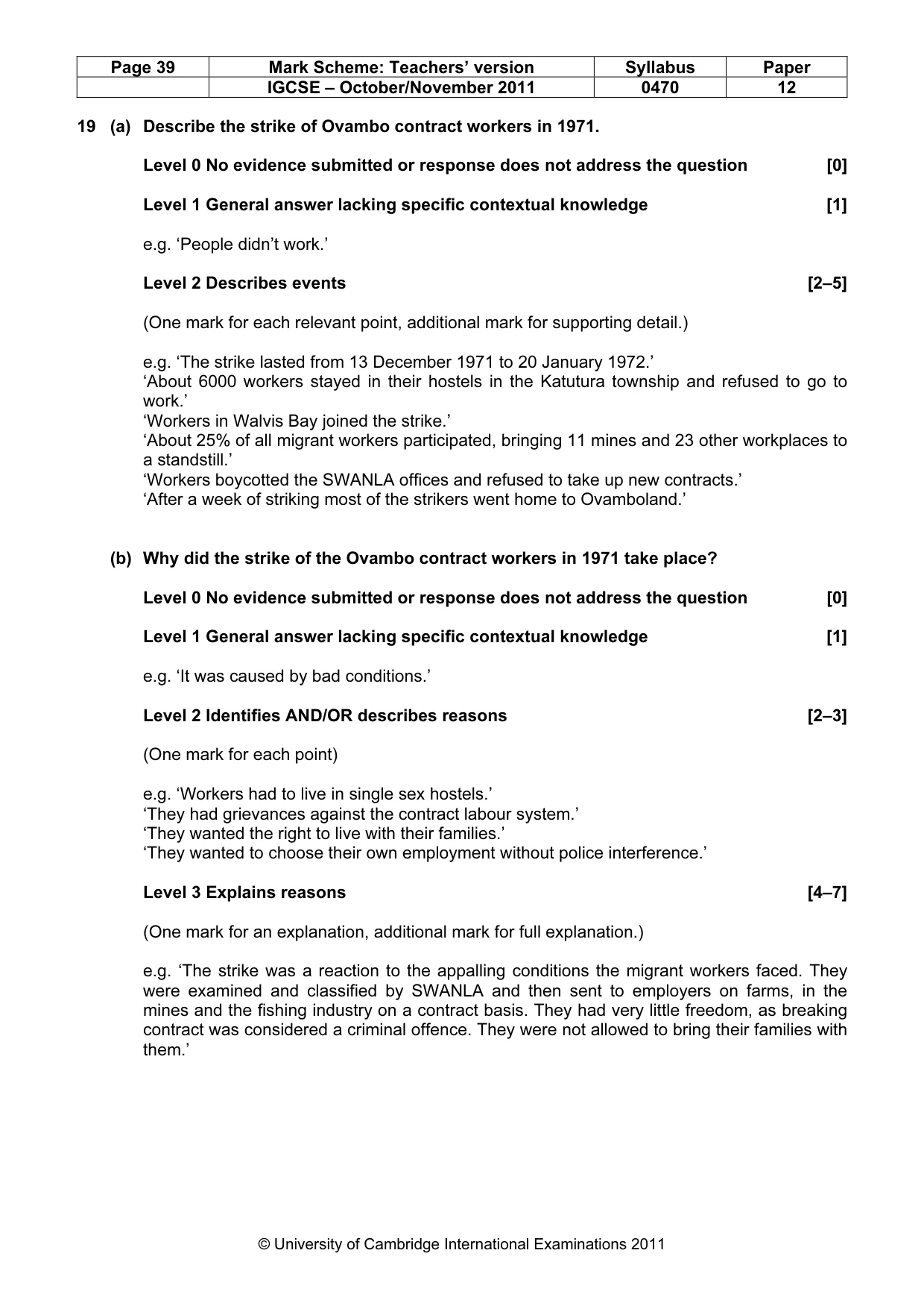 Mark scheme, page 39 of 52