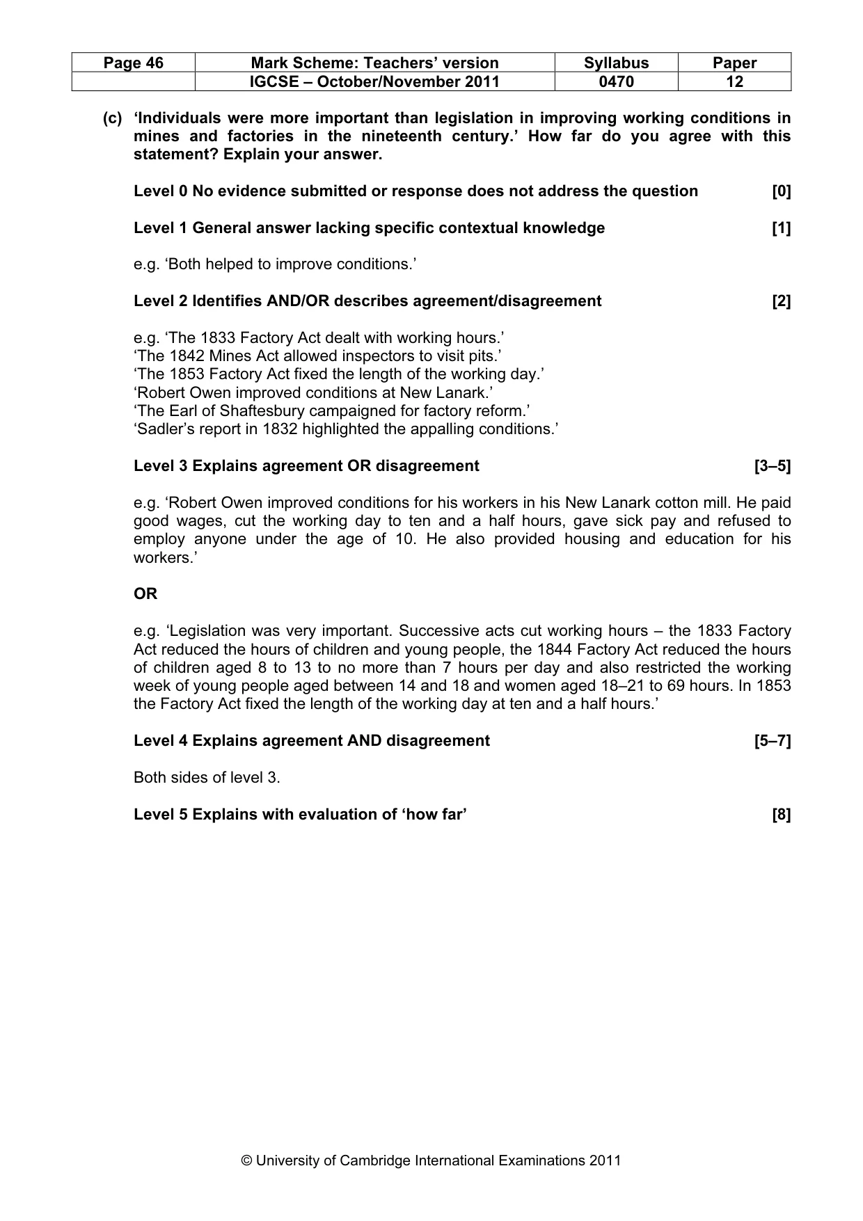 Mark scheme, page 46 of 52