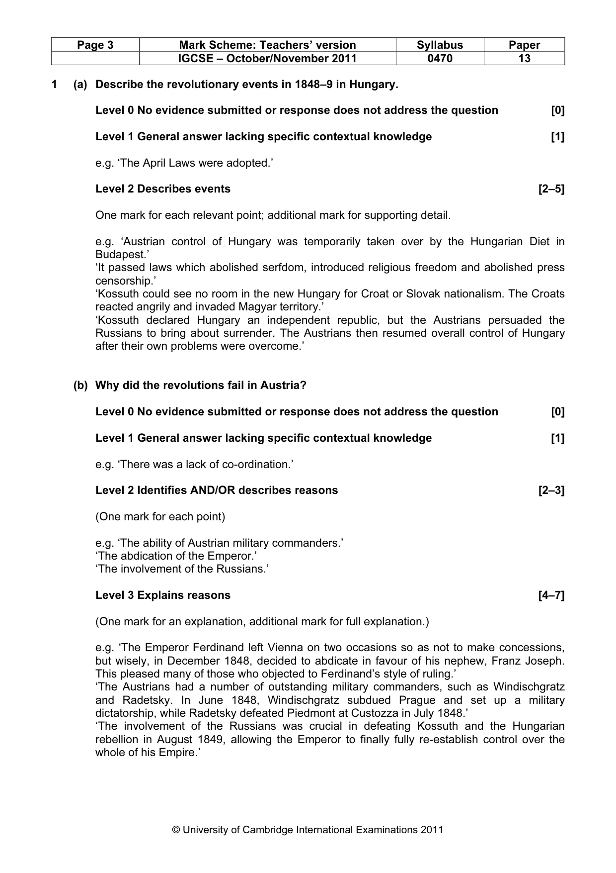 Mark scheme, page 3 of 58