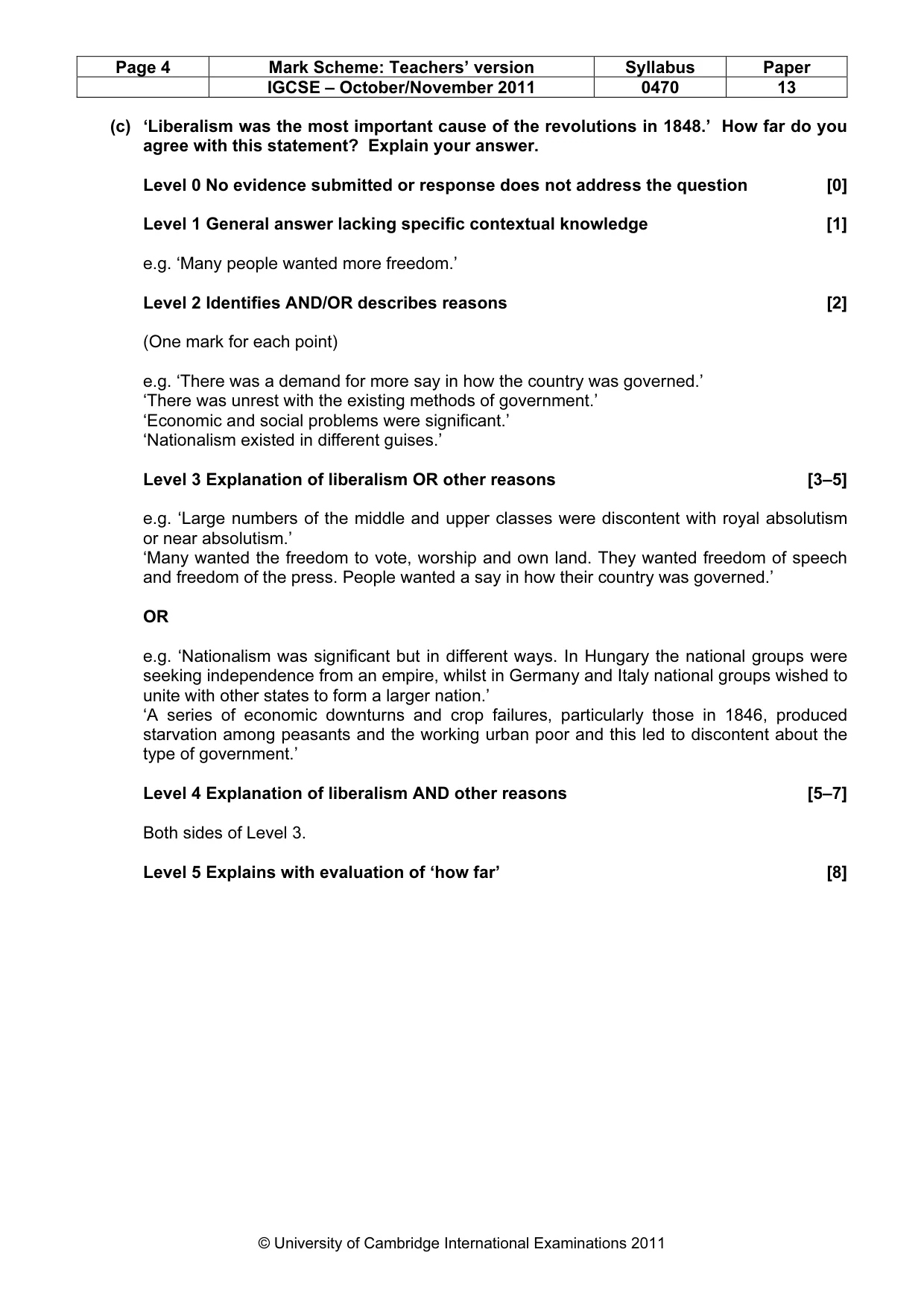 Mark scheme, page 4 of 58