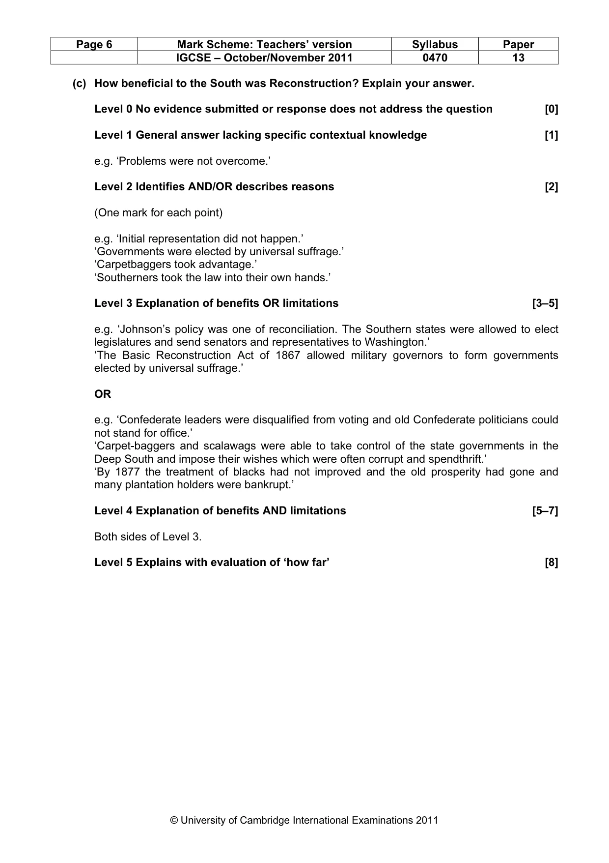 Mark scheme, page 6 of 58
