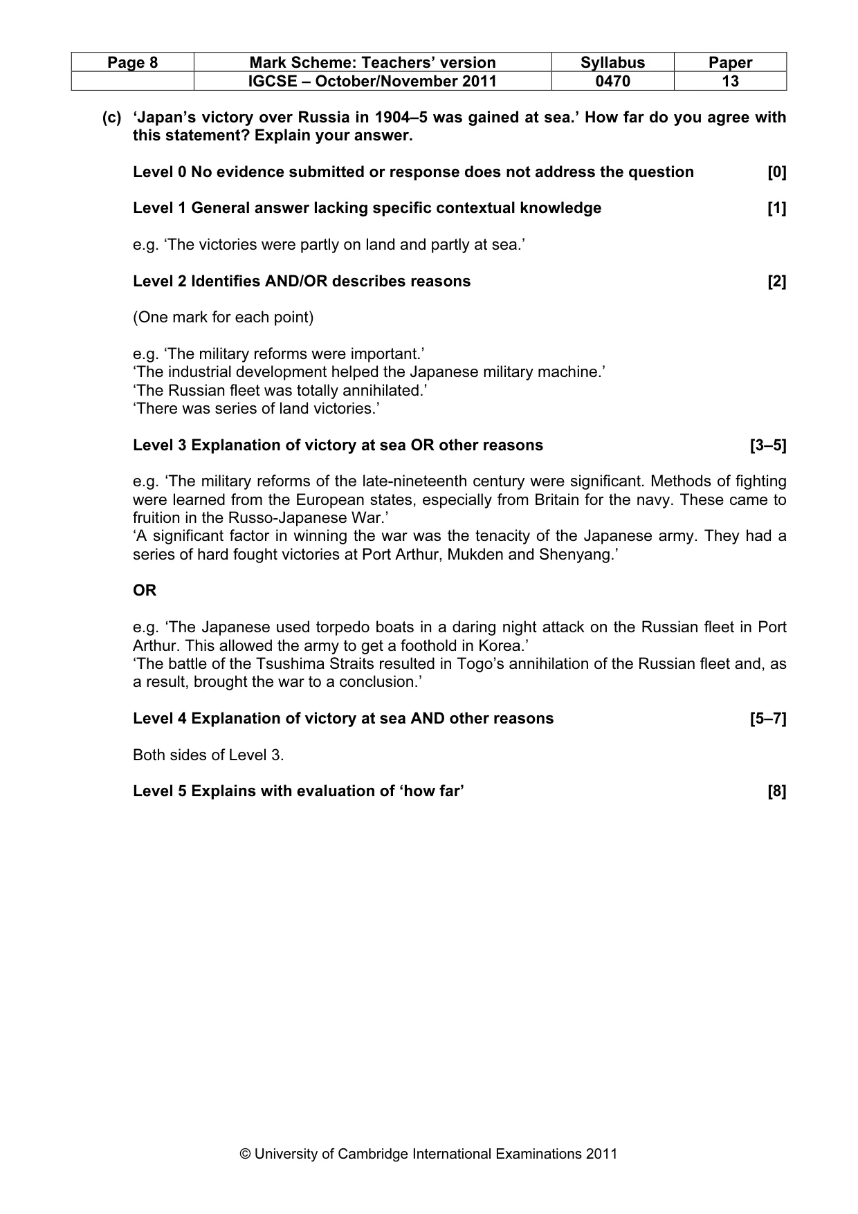 Mark scheme, page 8 of 58