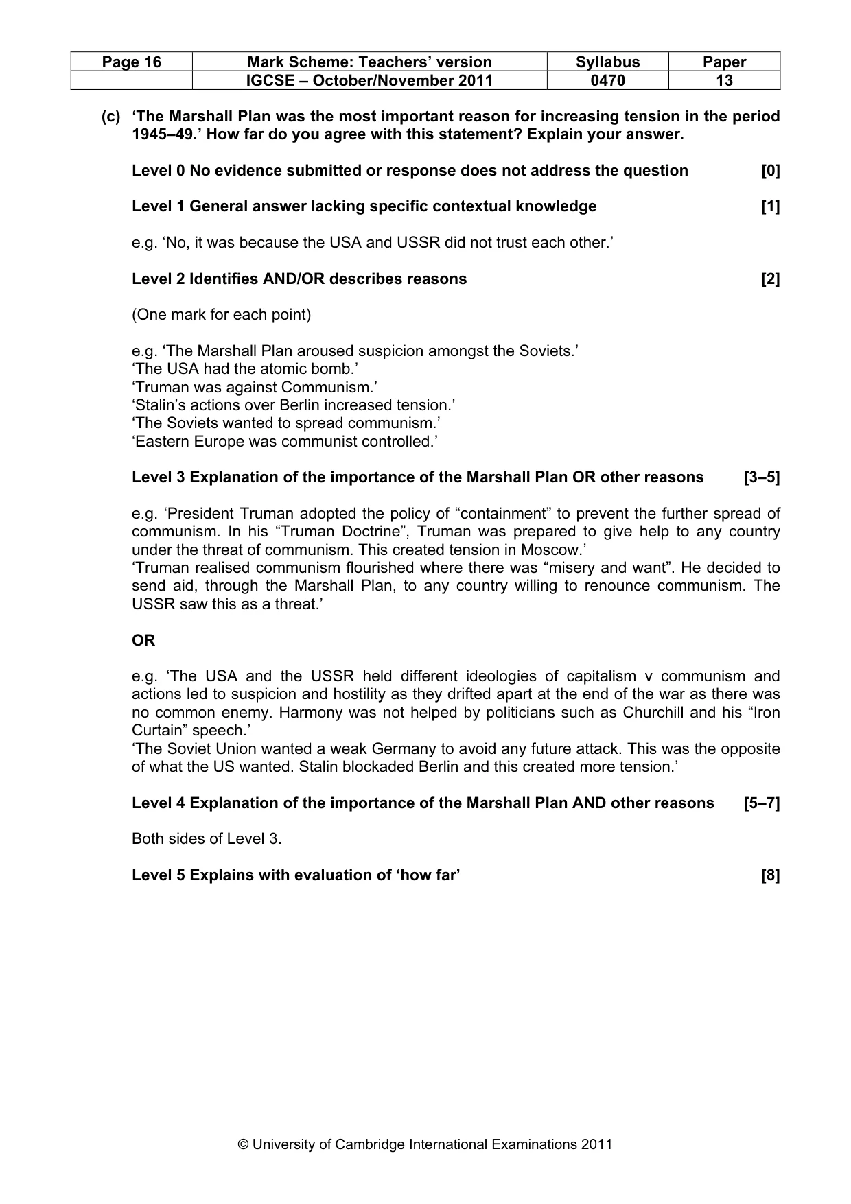 Mark scheme, page 16 of 58