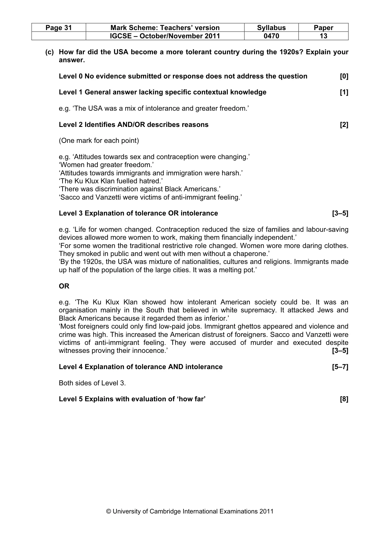 Mark scheme, page 31 of 58