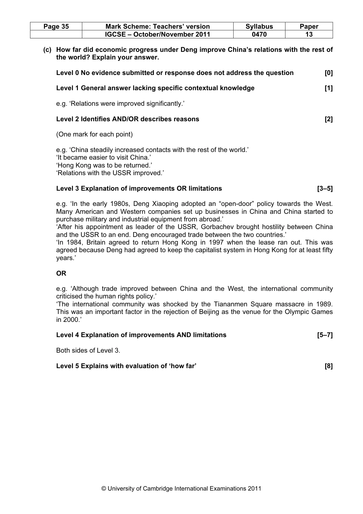 Mark scheme, page 35 of 58