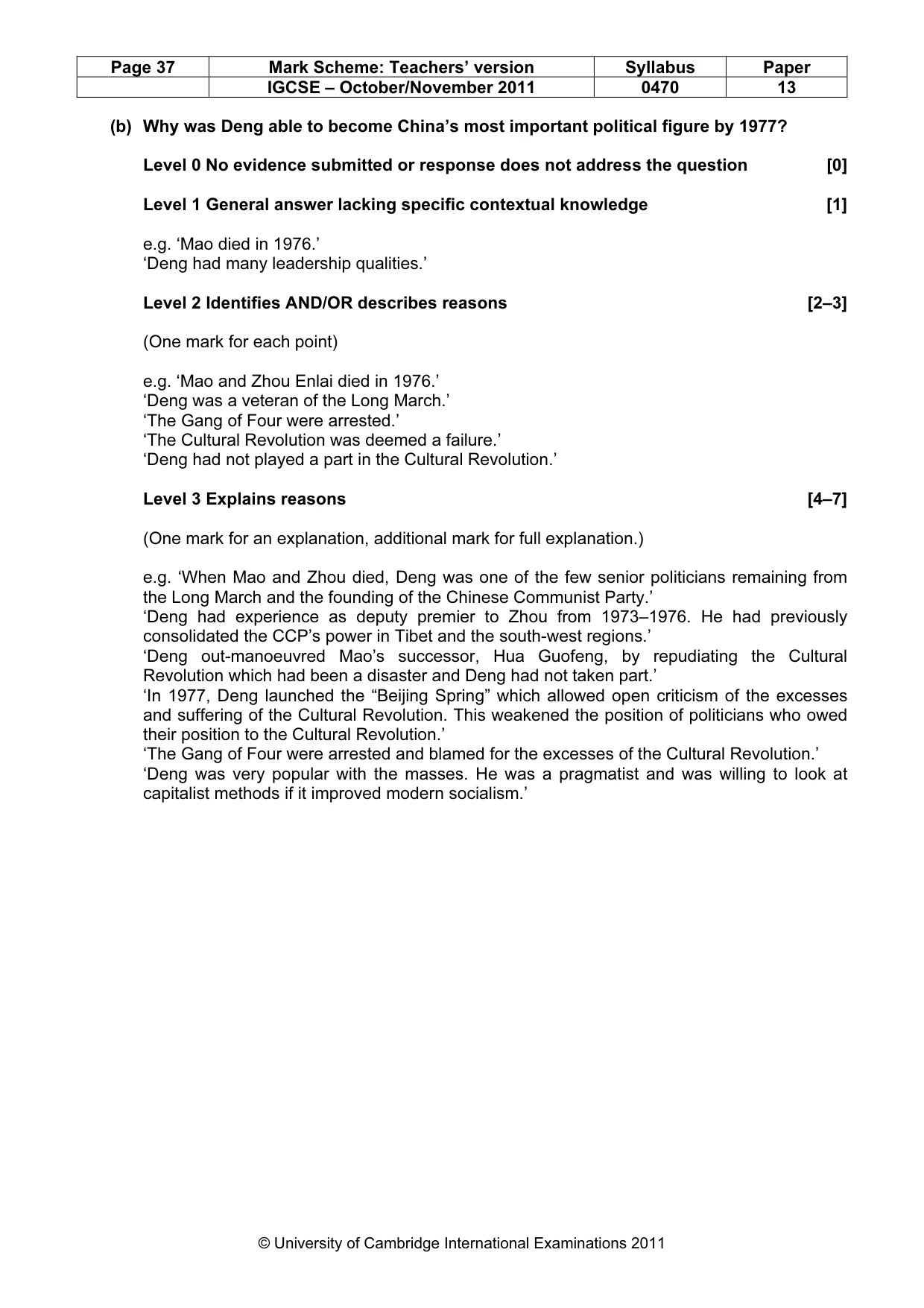 Mark scheme, page 37 of 58