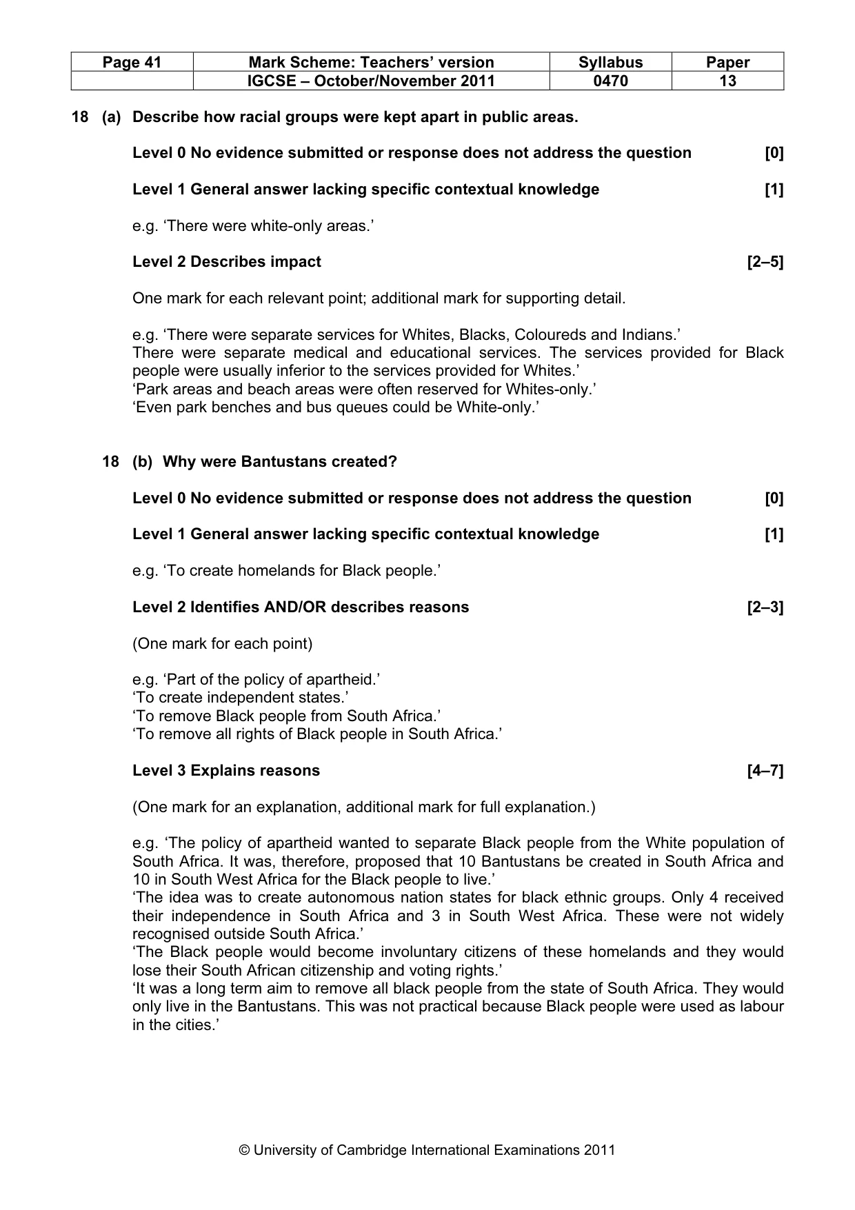 Mark scheme, page 41 of 58