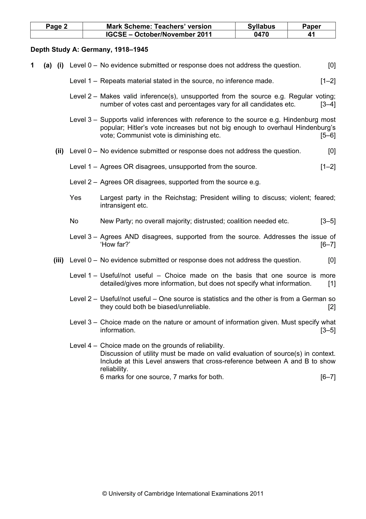 Mark scheme, page 2 of 17