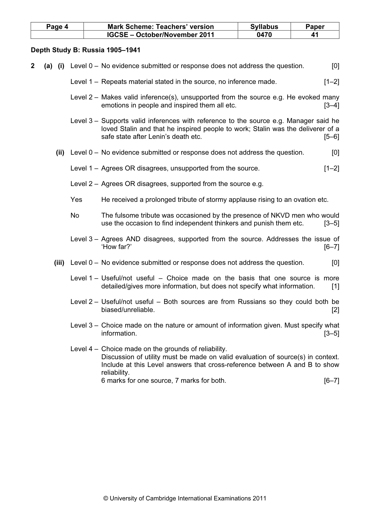 Mark scheme, page 4 of 17