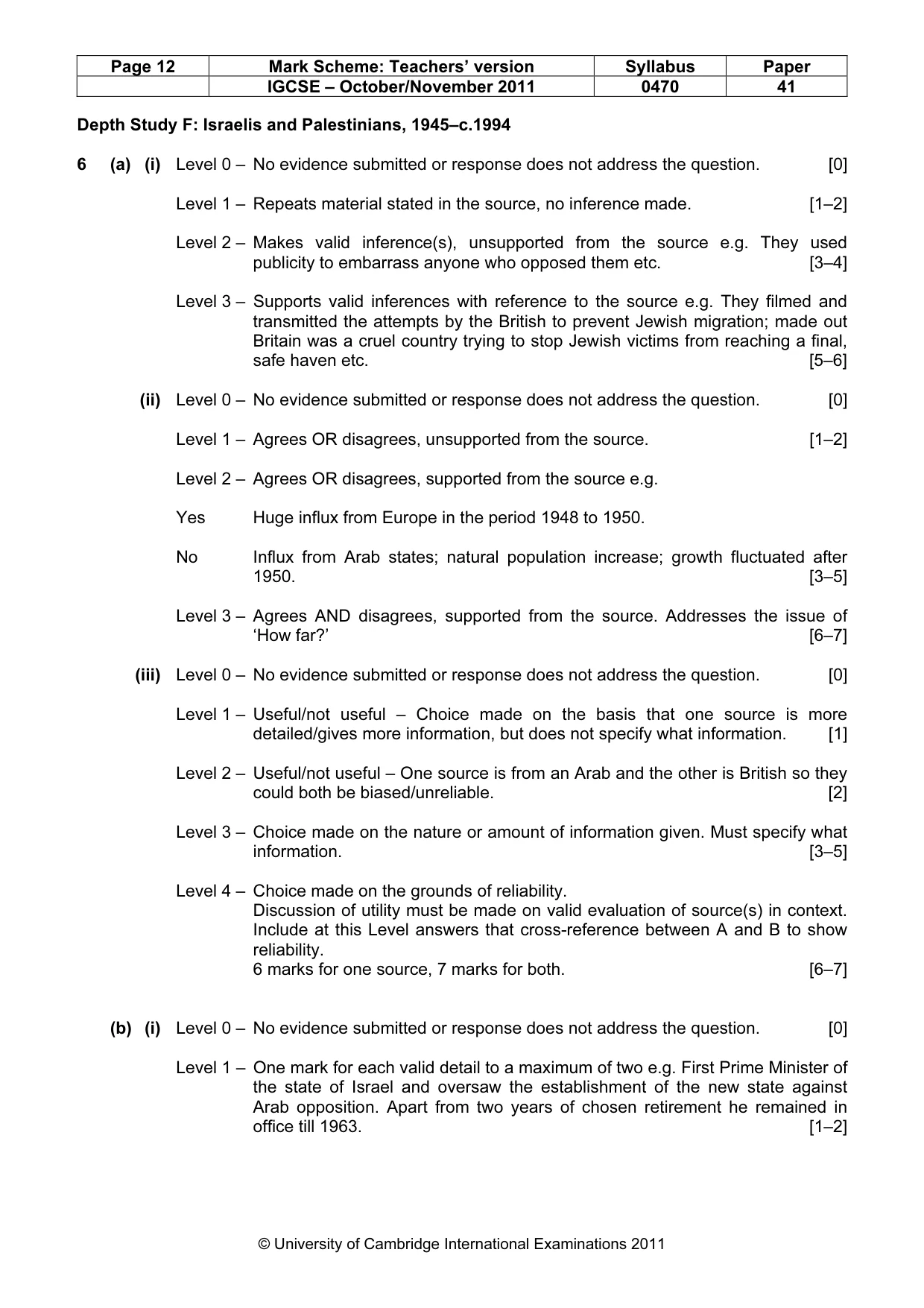Mark scheme, page 12 of 17