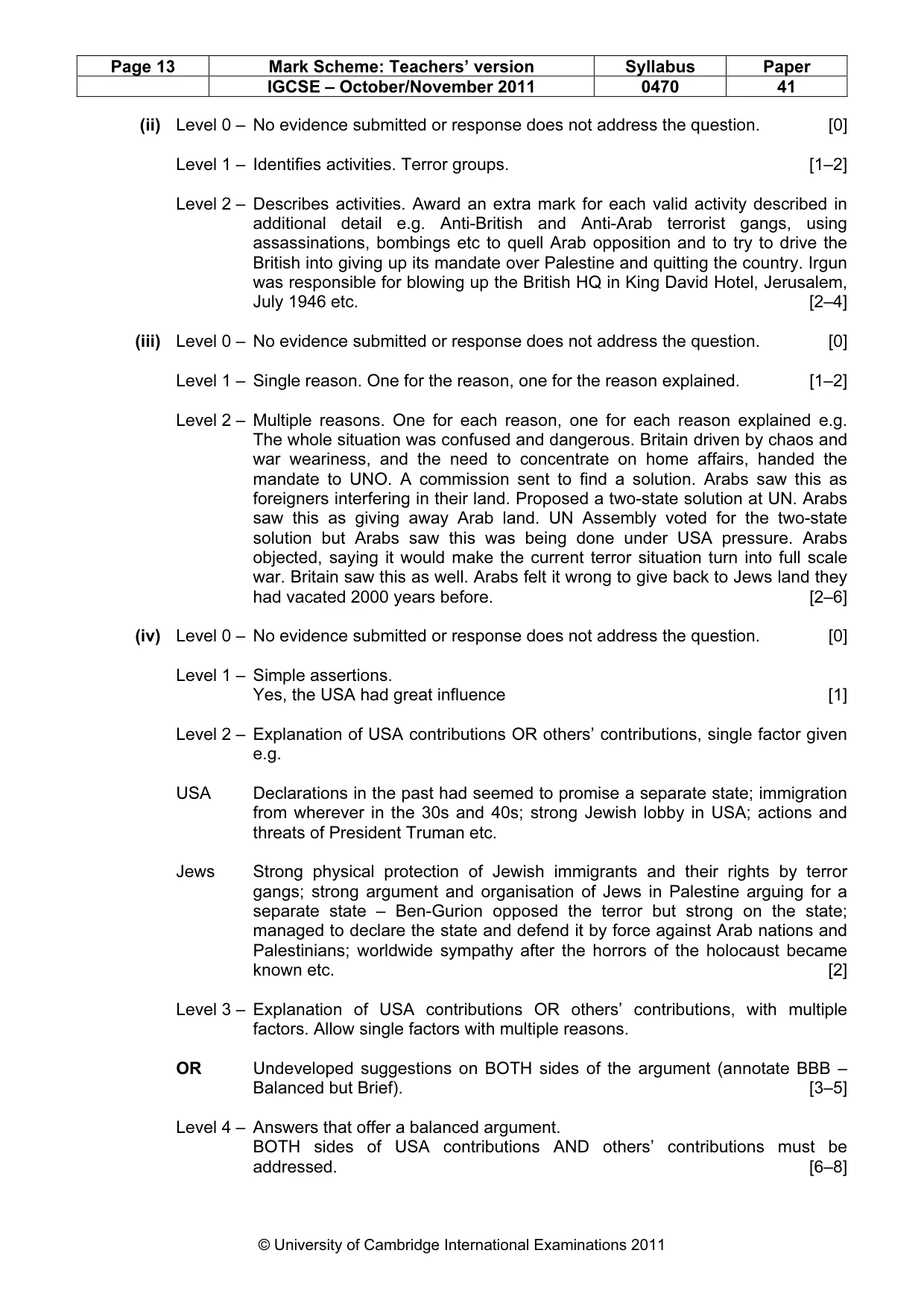 Mark scheme, page 13 of 17