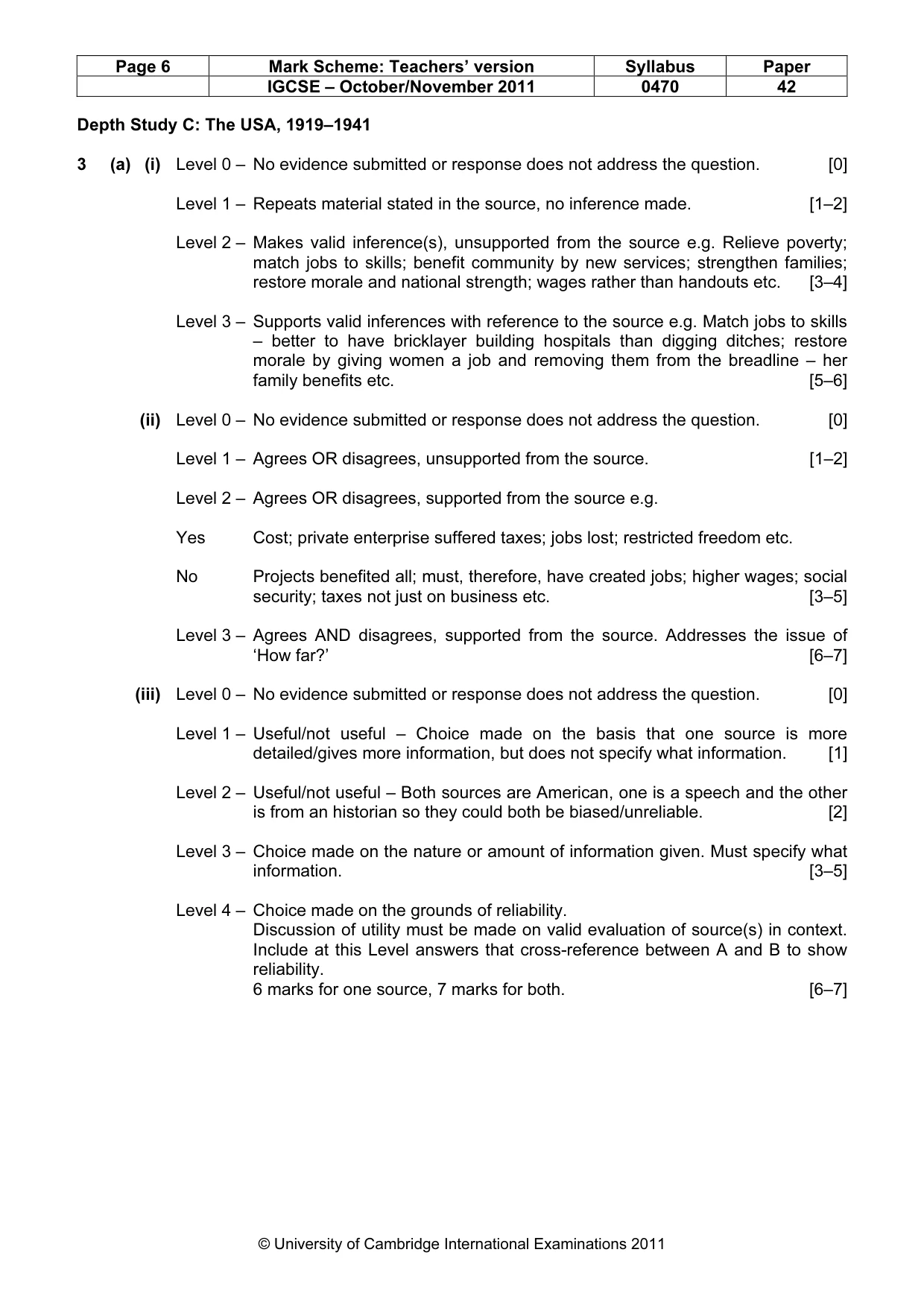Mark scheme, page 6 of 17