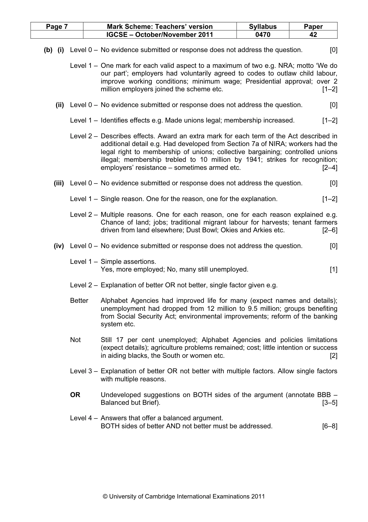 Mark scheme, page 7 of 17