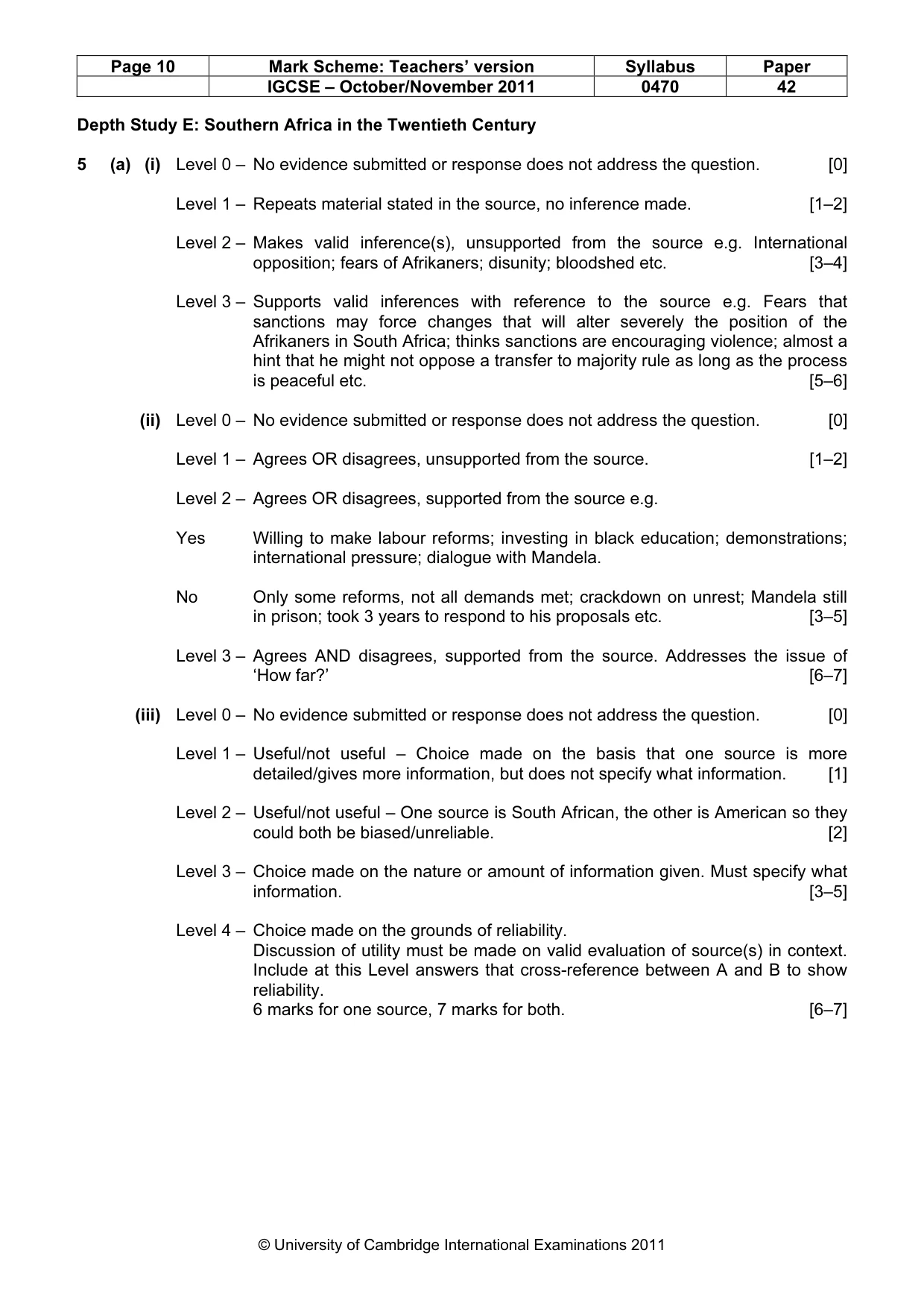 Mark scheme, page 10 of 17