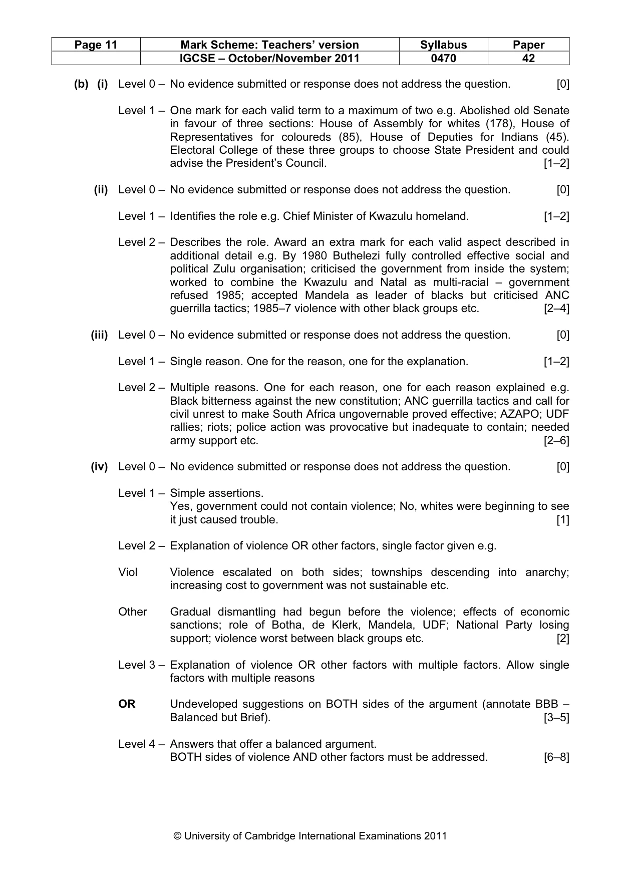 Mark scheme, page 11 of 17