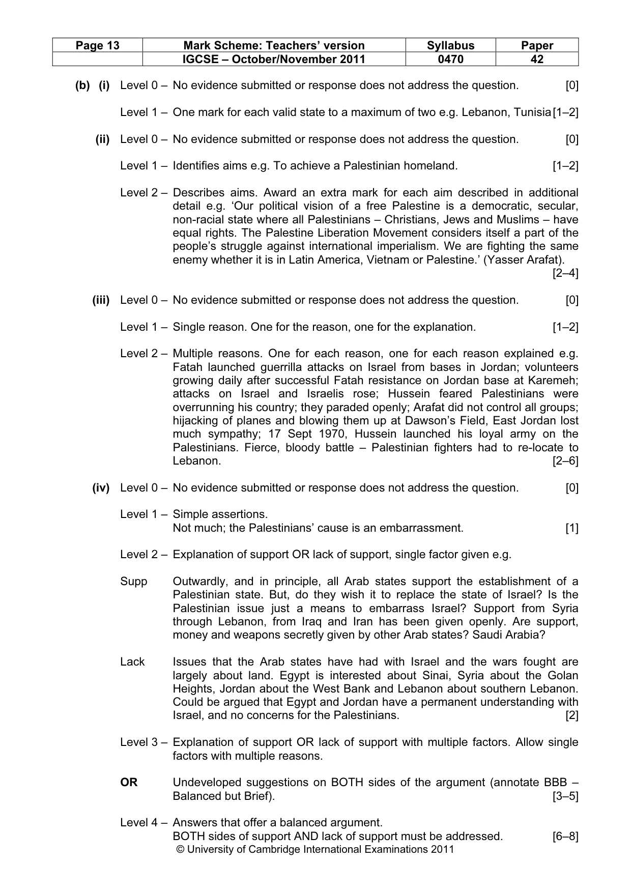 Mark scheme, page 13 of 17