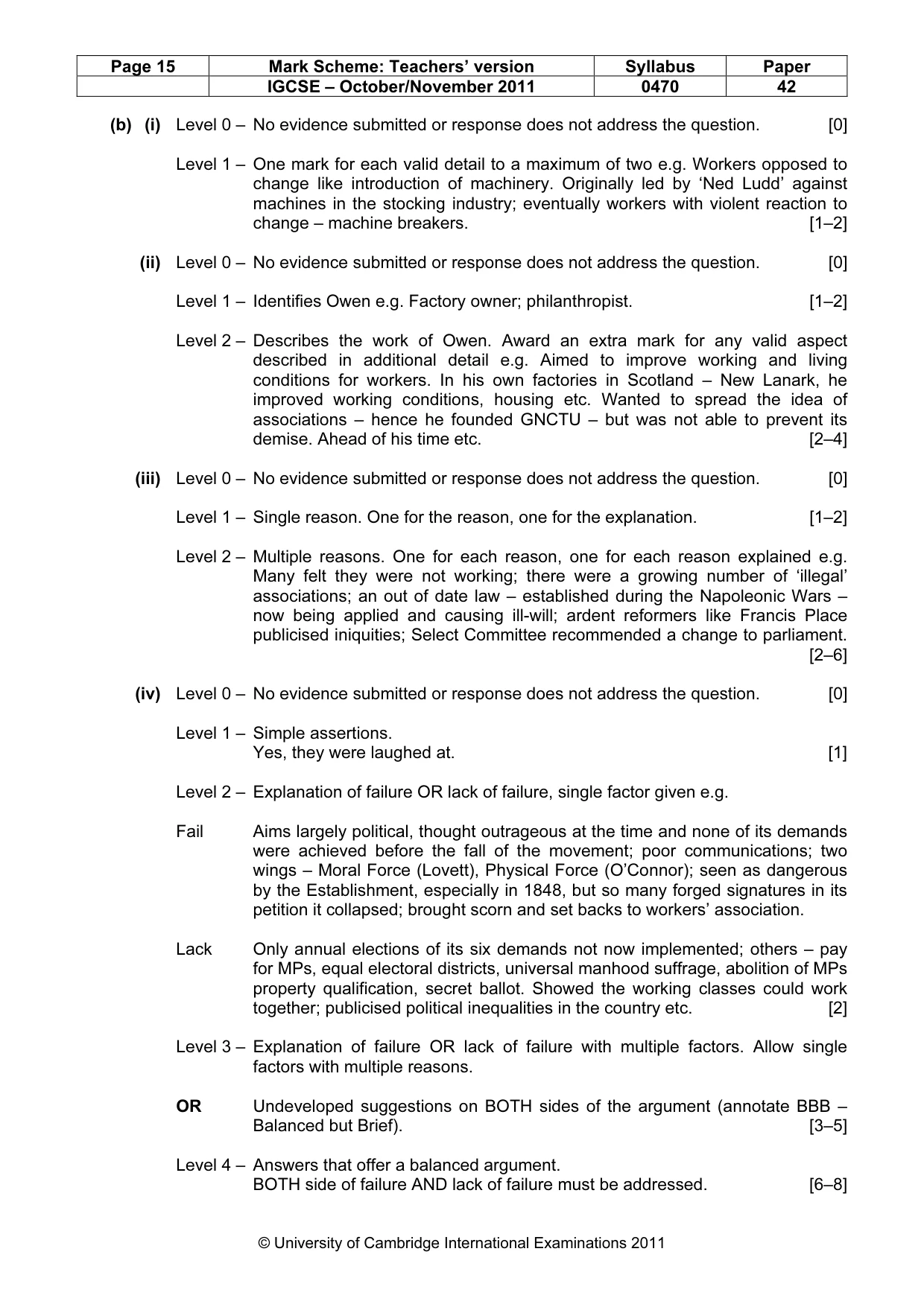 Mark scheme, page 15 of 17