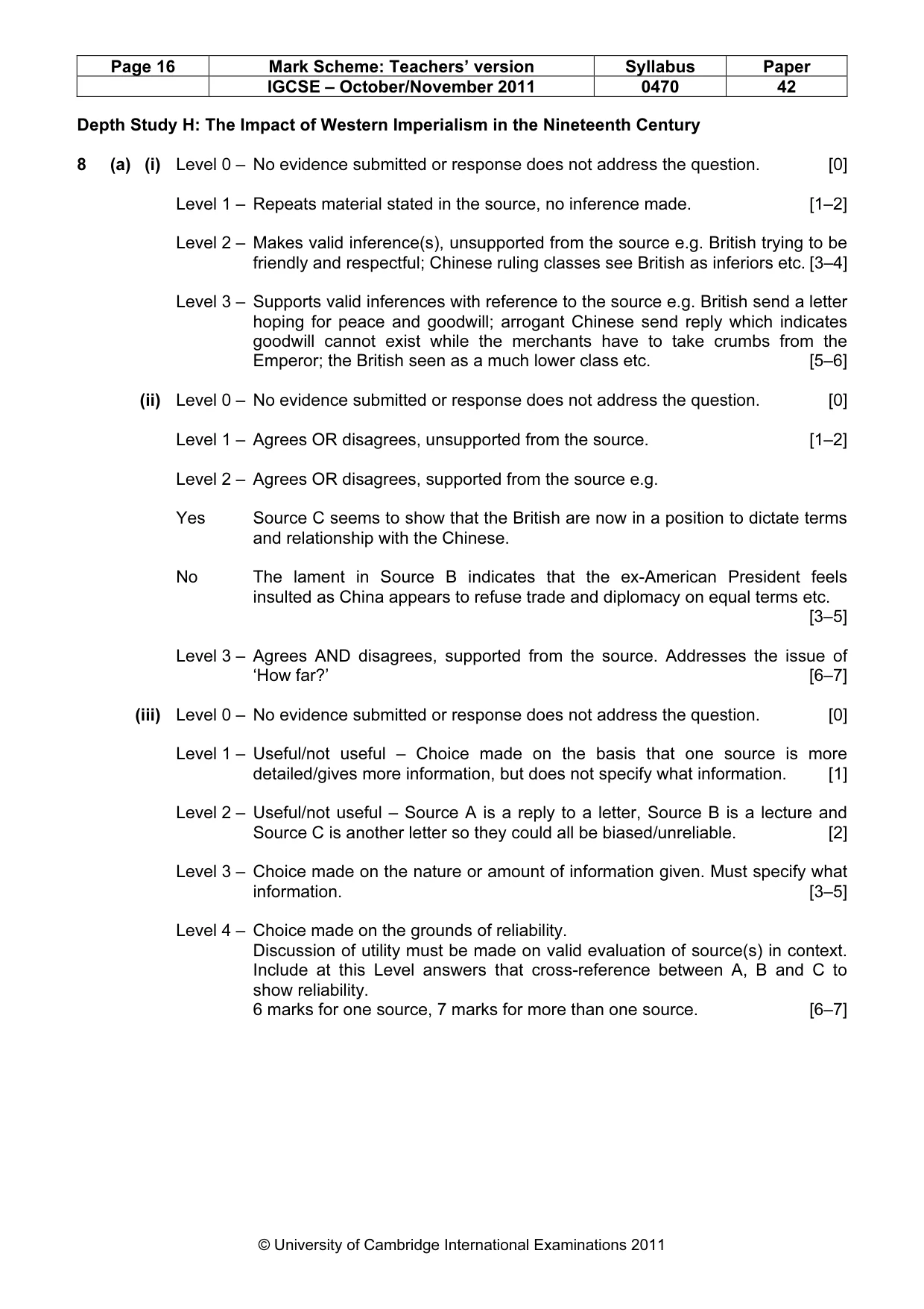 Mark scheme, page 16 of 17