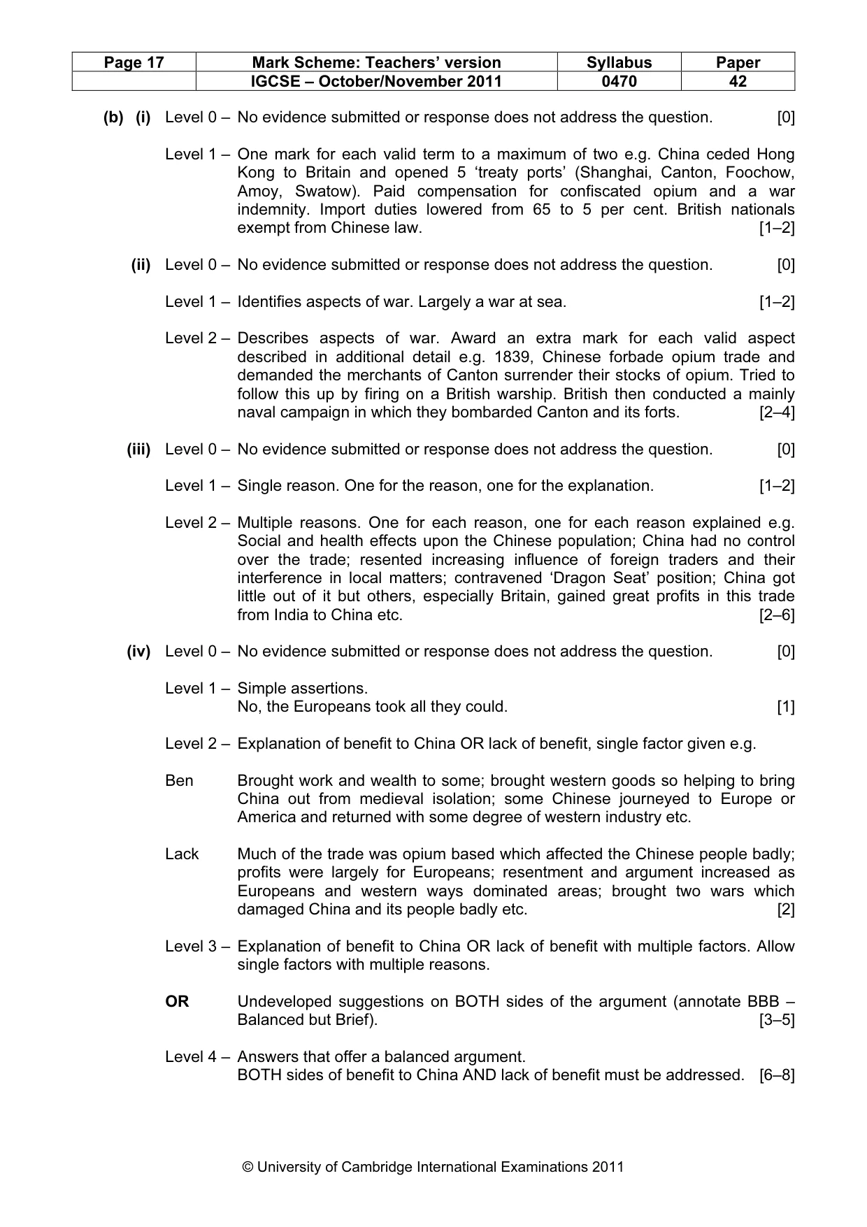 Mark scheme, page 17 of 17