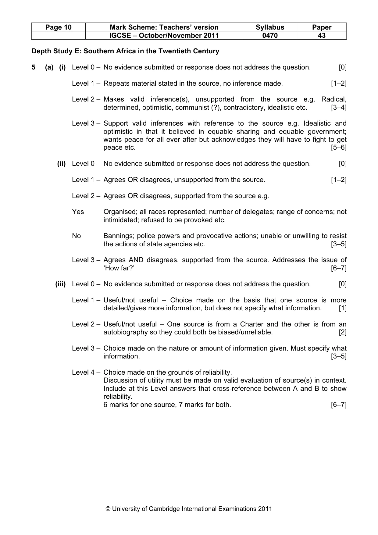 Mark scheme, page 10 of 19