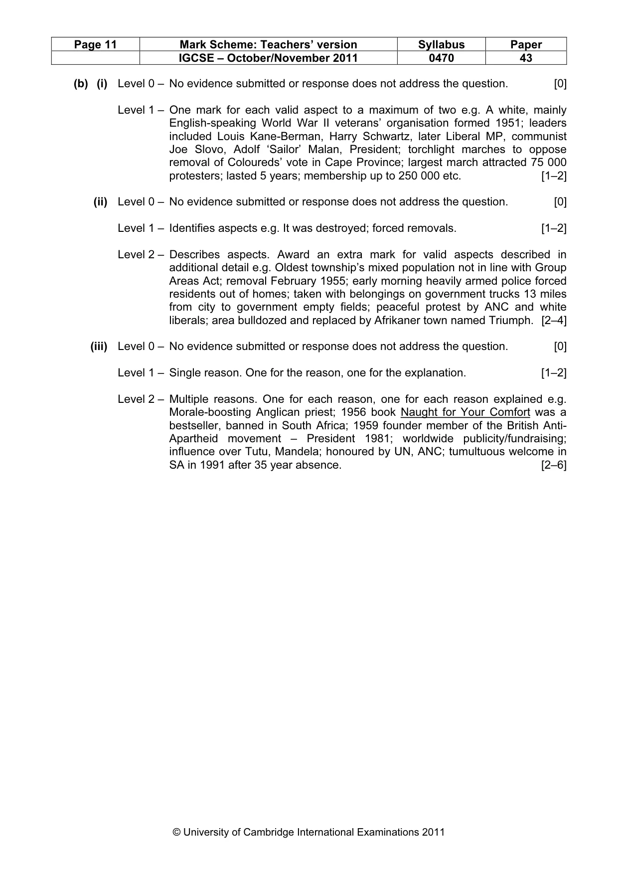 Mark scheme, page 11 of 19