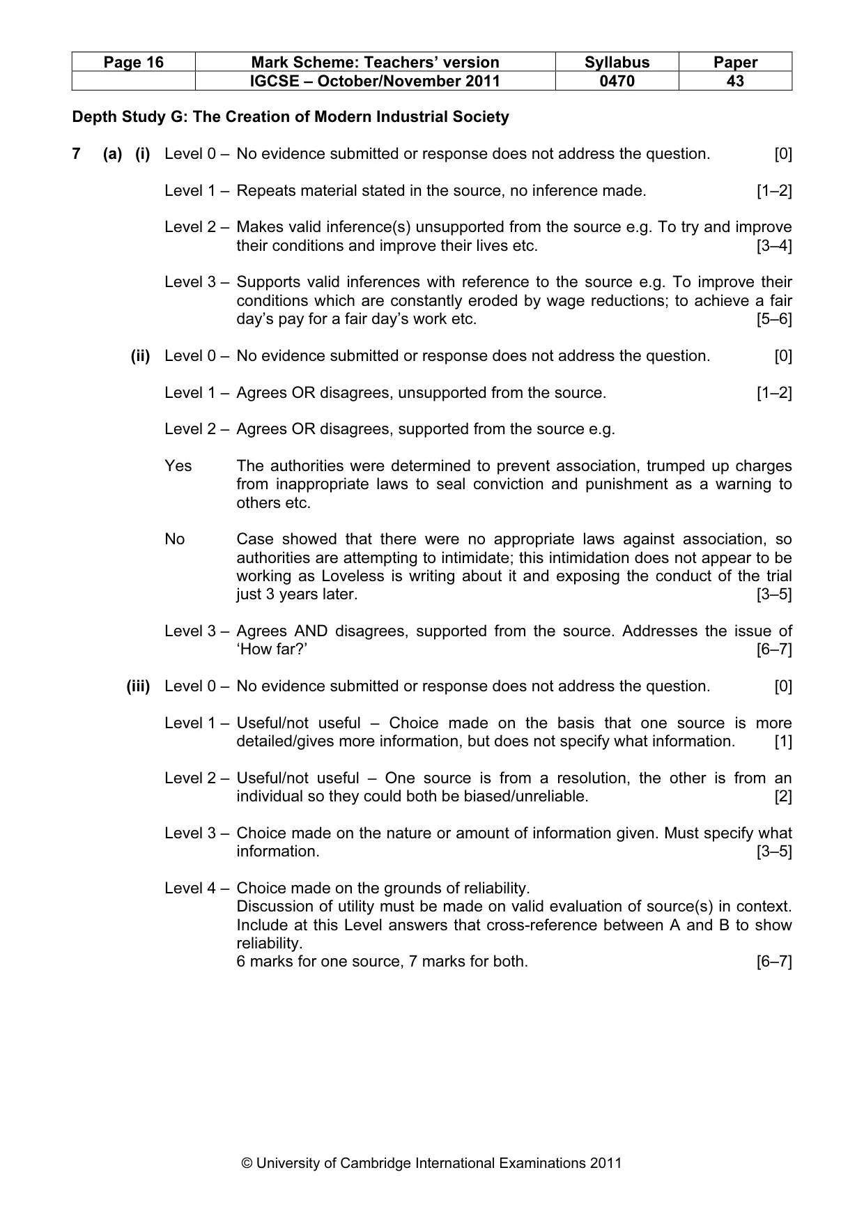 Mark scheme, page 16 of 19
