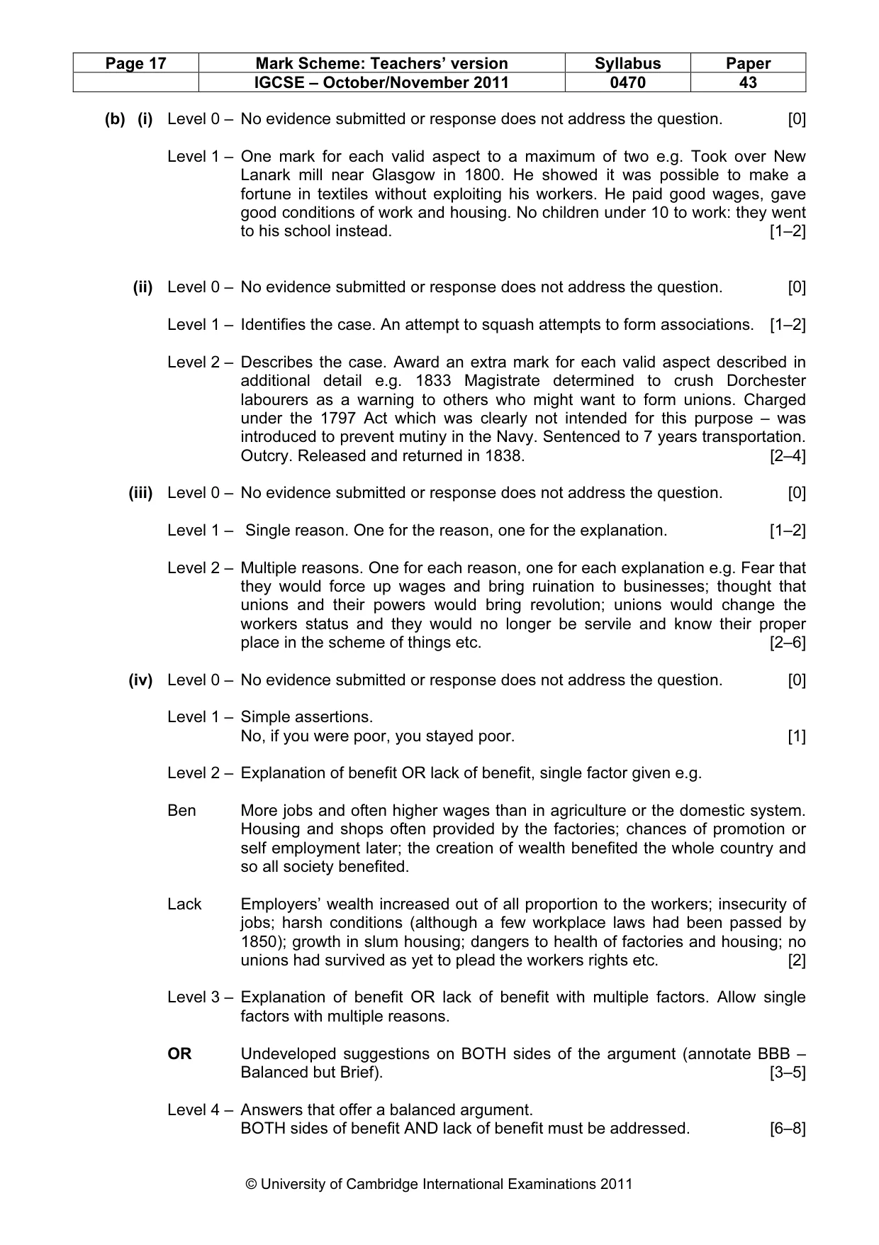 Mark scheme, page 17 of 19