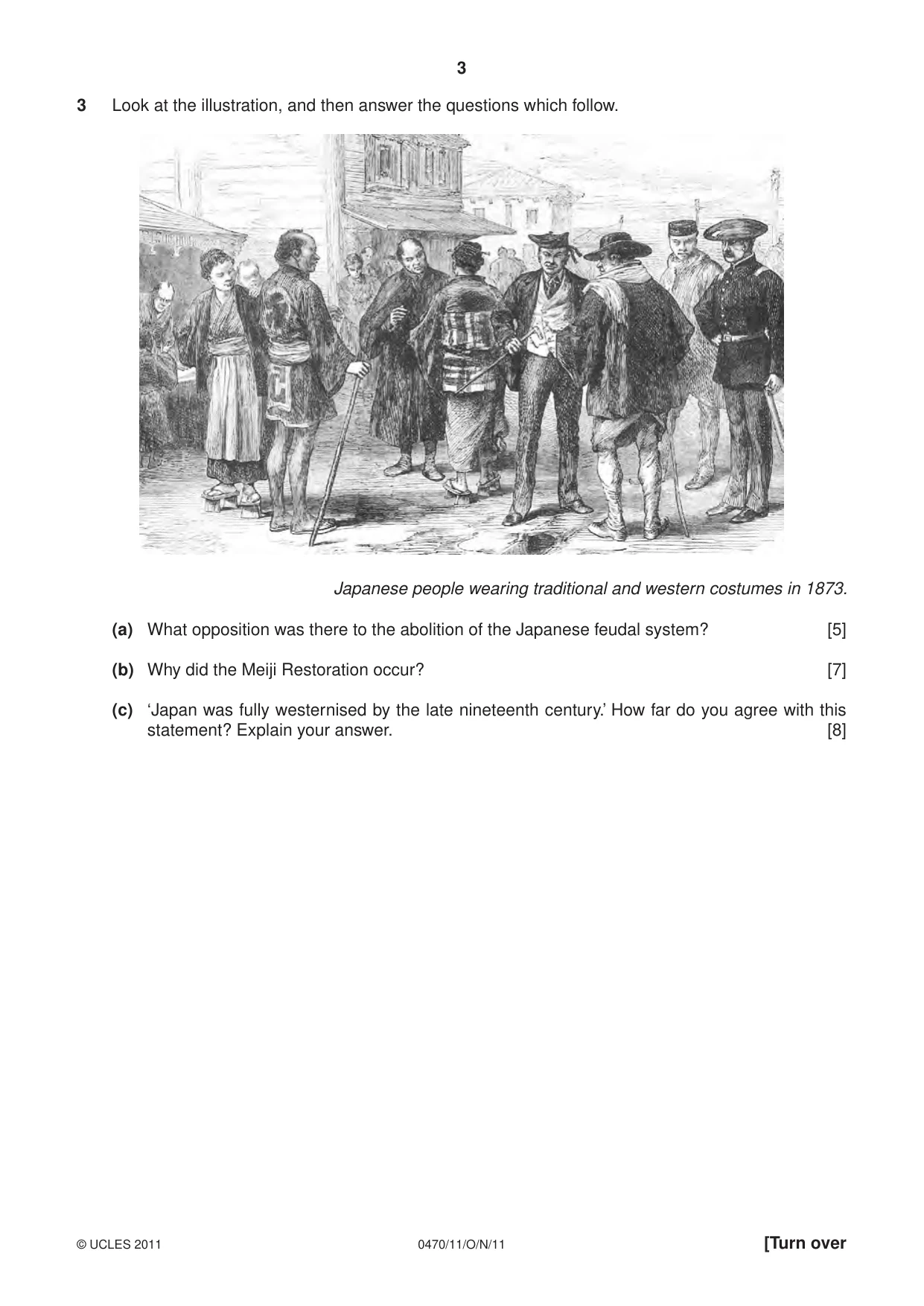 Cambridge IGCSE History 0470 2011 Oct/Nov Paper 1 · Variant 1 question paper, page 3 of 20