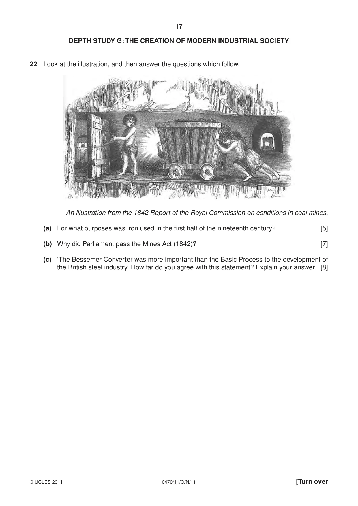 Cambridge IGCSE History 0470 2011 Oct/Nov Paper 1 · Variant 1 question paper, page 17 of 20