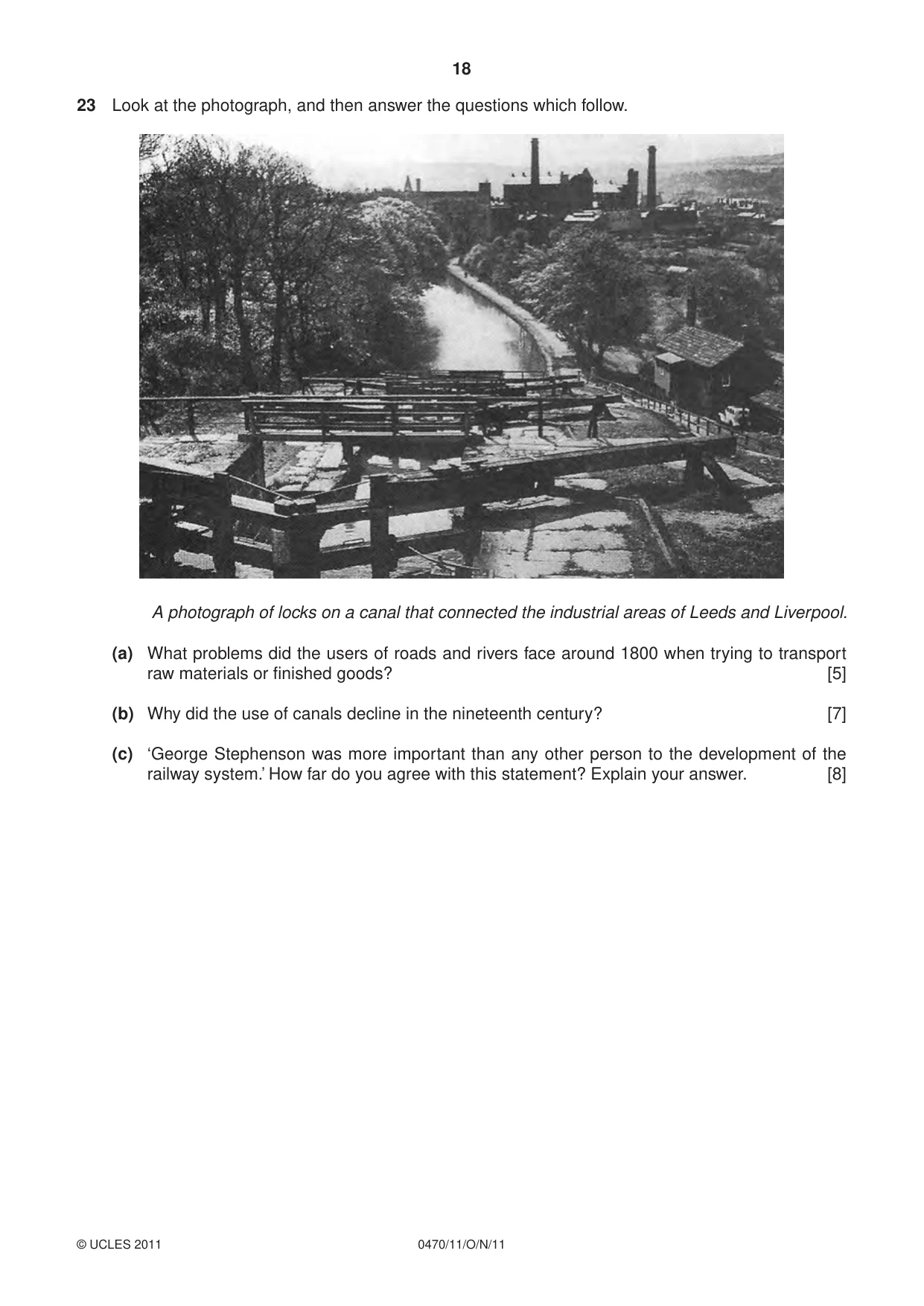 Cambridge IGCSE History 0470 2011 Oct/Nov Paper 1 · Variant 1 question paper, page 18 of 20