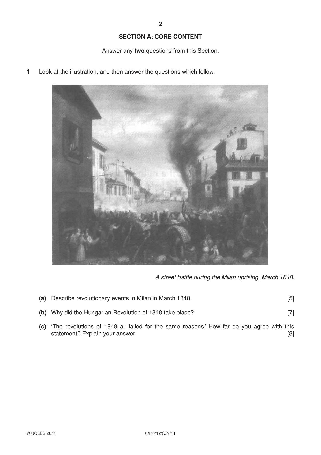 Cambridge IGCSE History 0470 2011 Oct/Nov Paper 1 · Variant 2 question paper, page 2 of 20