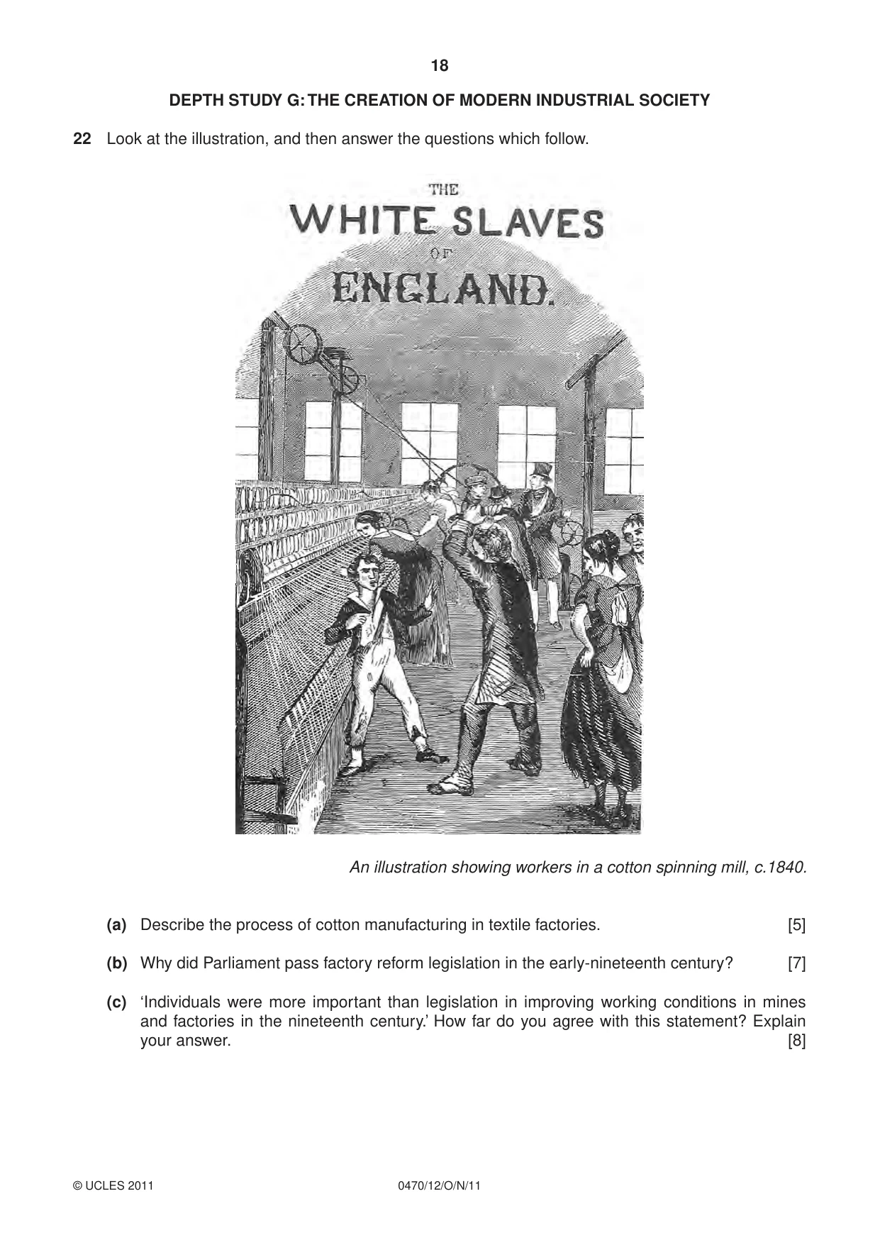 Cambridge IGCSE History 0470 2011 Oct/Nov Paper 1 · Variant 2 question paper, page 18 of 20