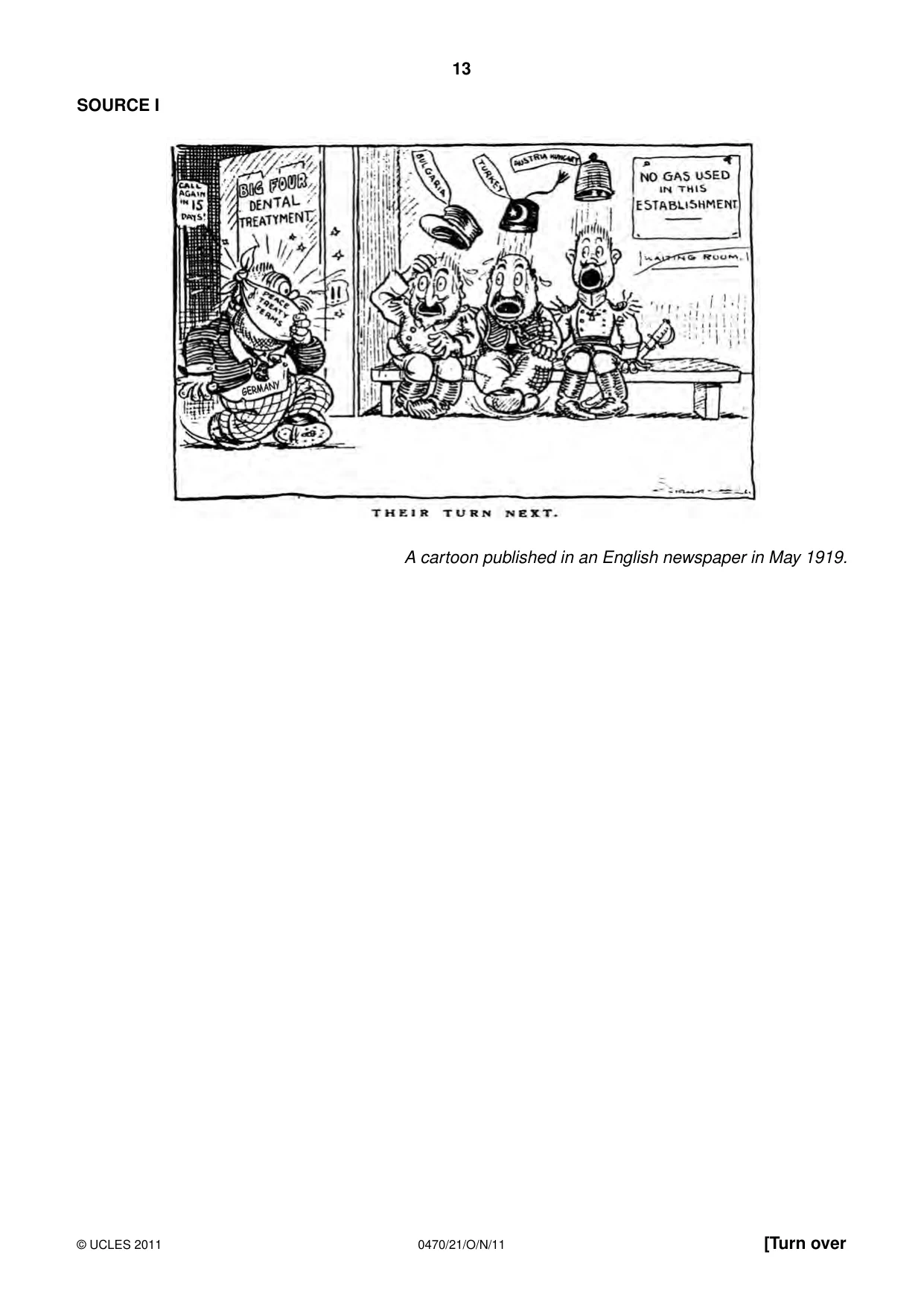 Cambridge IGCSE History 0470 2011 Oct/Nov Paper 2 · Variant 1 question paper, page 13 of 16