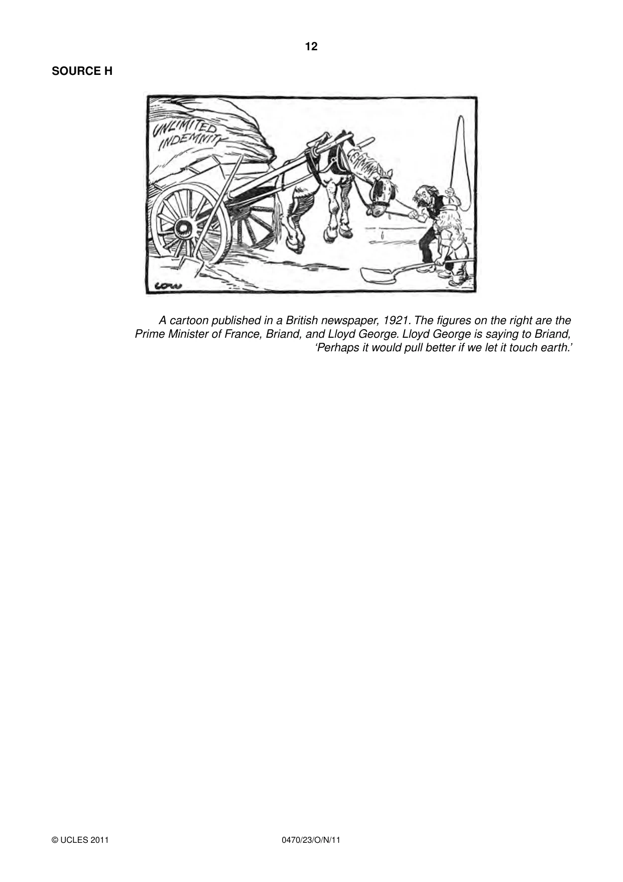 Cambridge IGCSE History 0470 2011 Oct/Nov Paper 2 · Variant 3 question paper, page 12 of 16