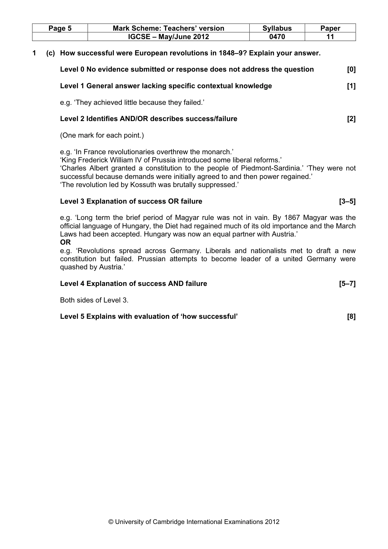 Mark scheme, page 5 of 77