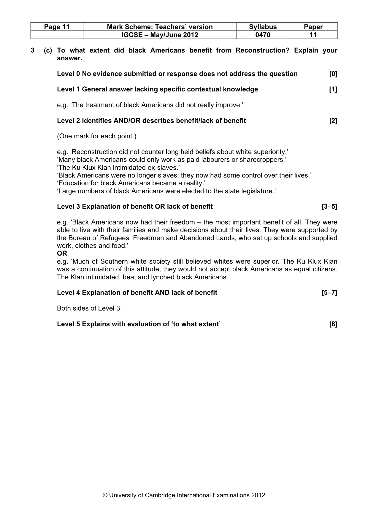 Mark scheme, page 11 of 77