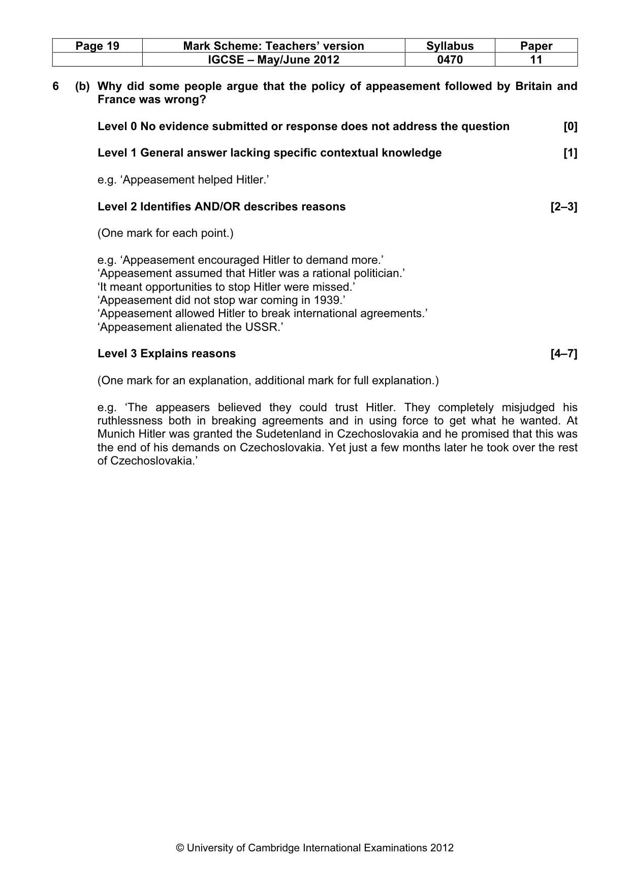 Mark scheme, page 19 of 77